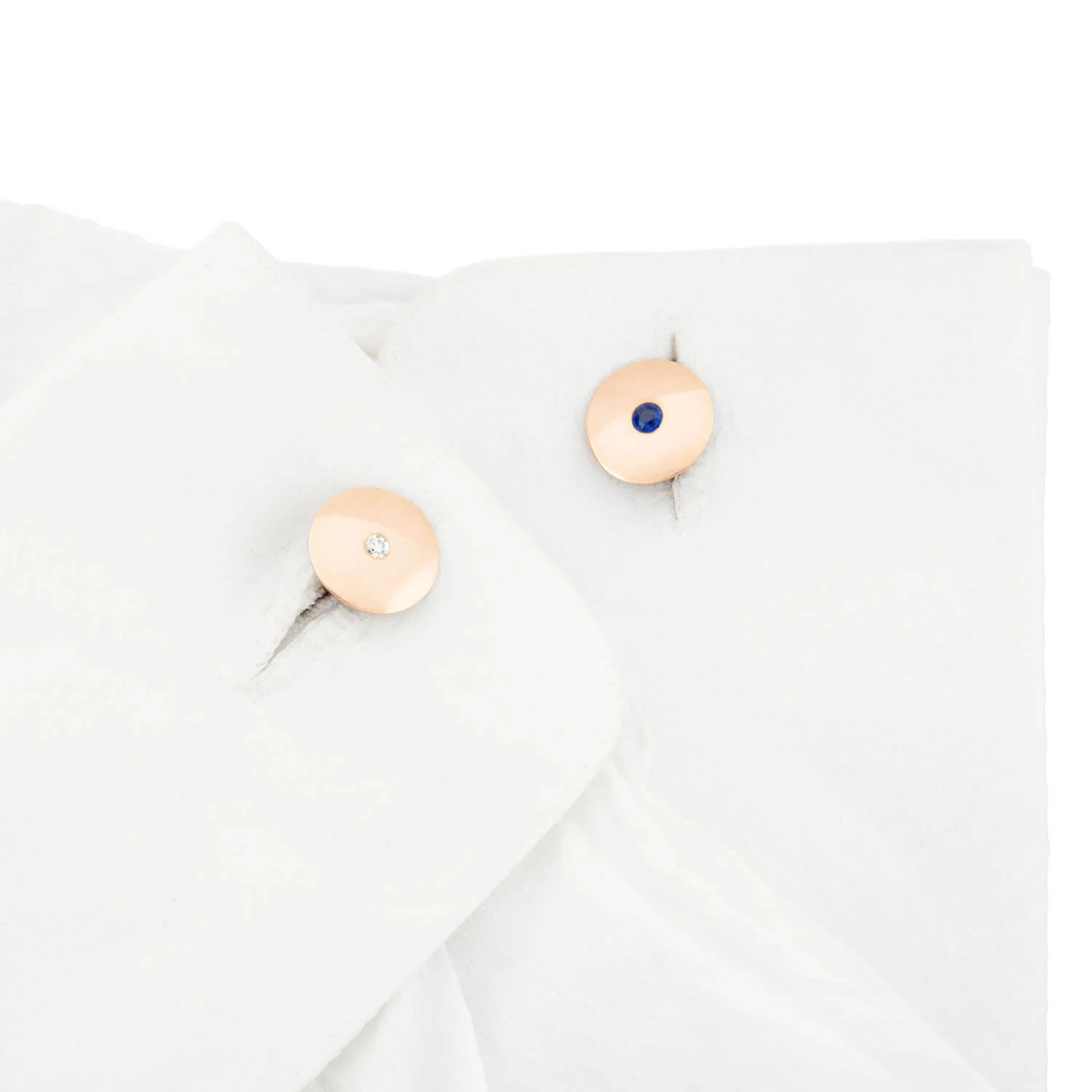 Victorian 14k Sapphire and Diamond Cufflinks - Image 5