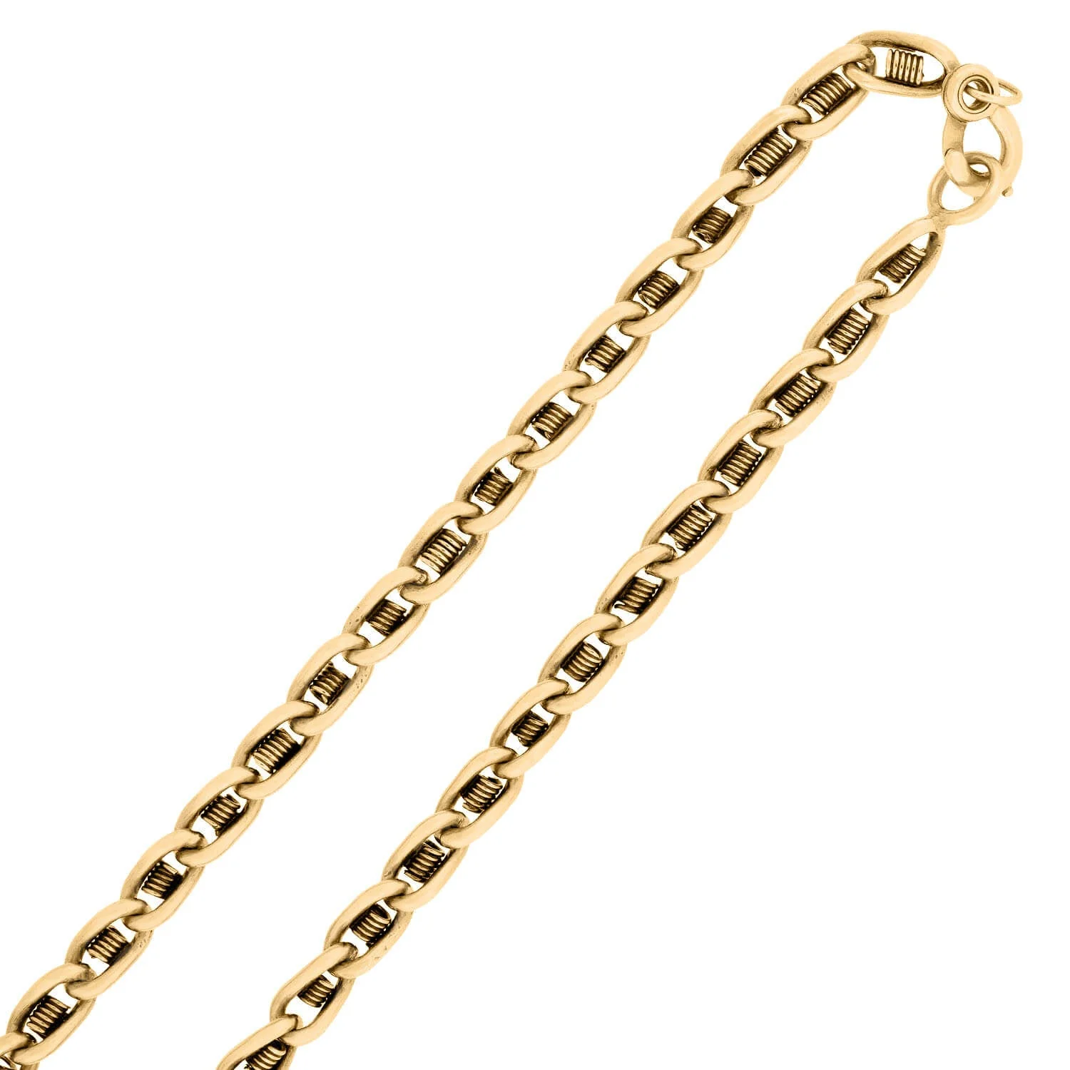 Victorian 14k Spring Link Chain Necklace 60.6 Grams - Image 2