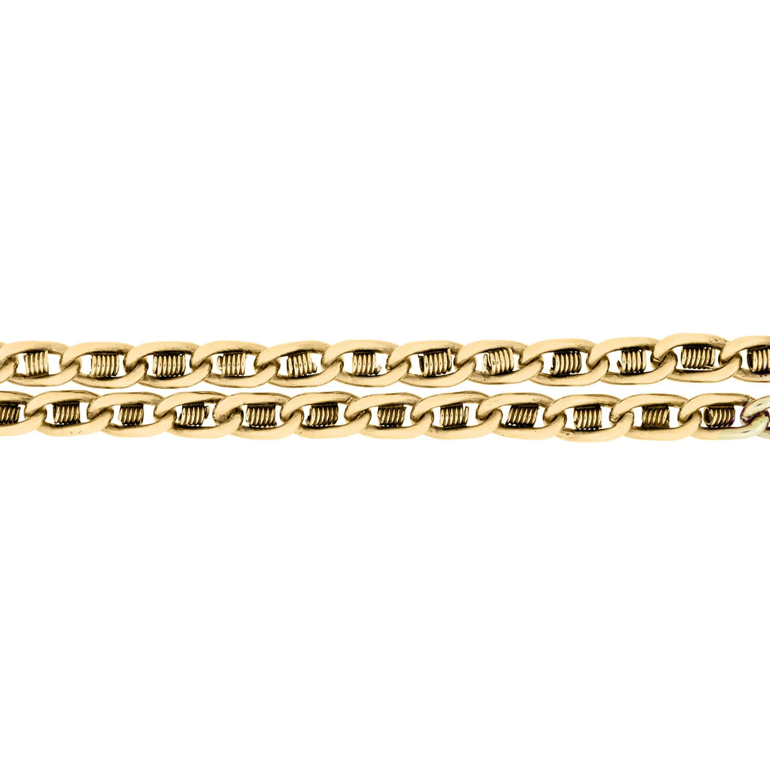 Victorian 14k Spring Link Chain Necklace 60.6 Grams - Image 4