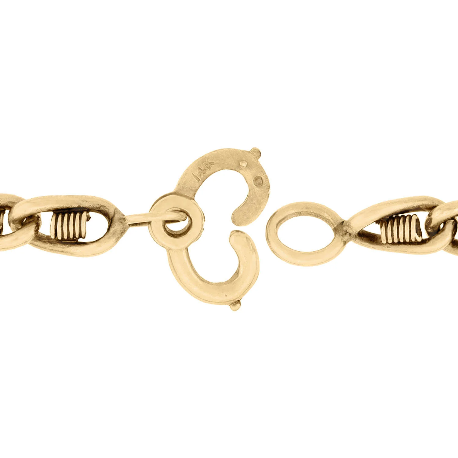 Victorian 14k Spring Link Chain Necklace 60.6 Grams - Image 5