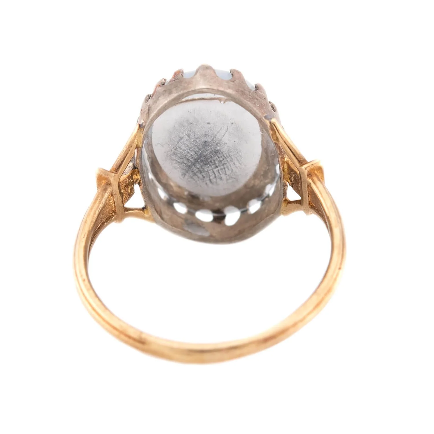Victorian 14k/Sterling Silver Moonstone Ring - Image 5