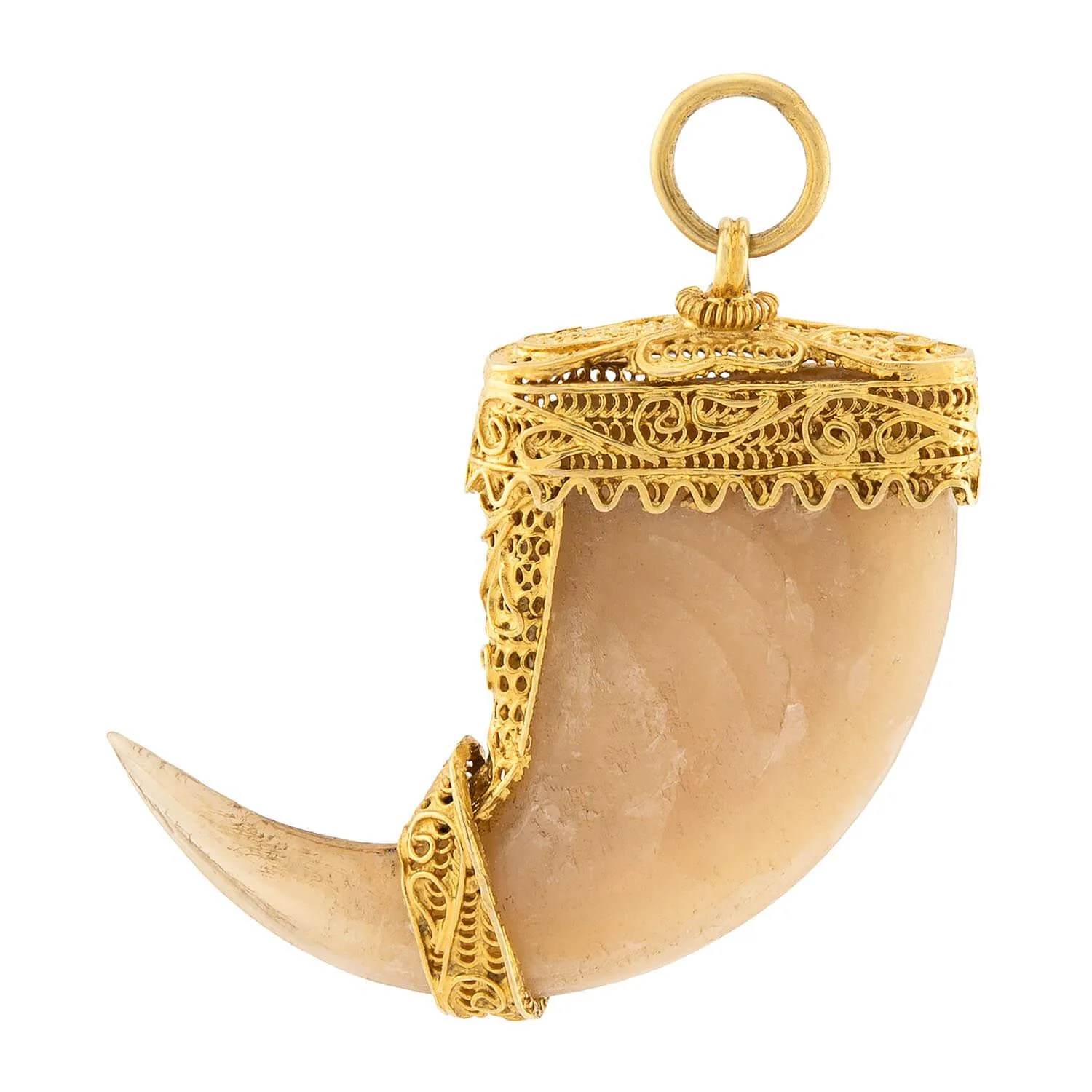 Victorian 14k Tiger Claw Pendant - Image 3