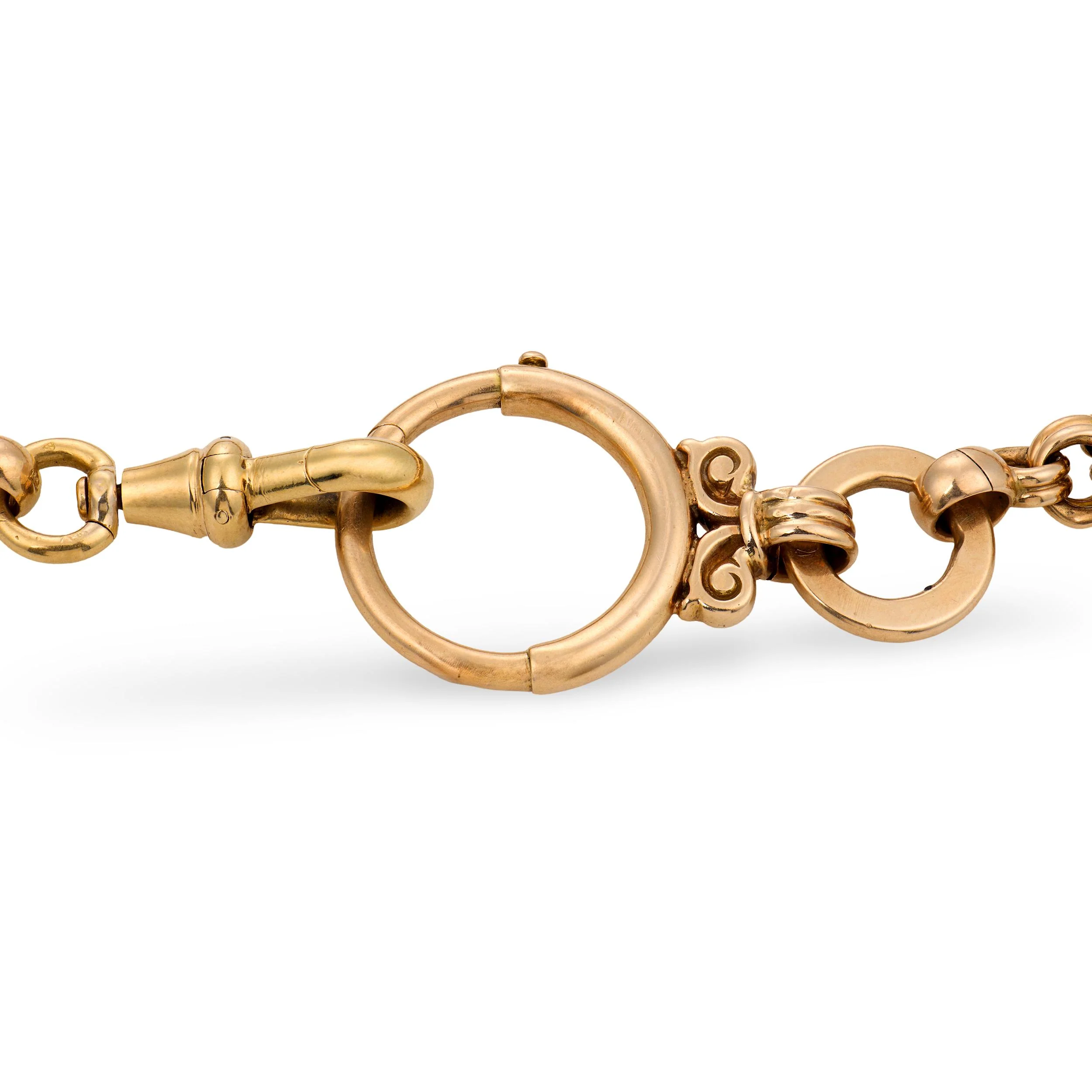 Victorian 14k Watch Chain Choker Necklace 26.7dwt - Image 5