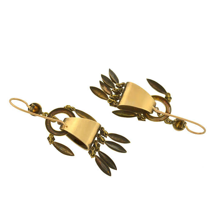 Victorian 14kt Gold & Tracery Fringe Earrings - Image 5