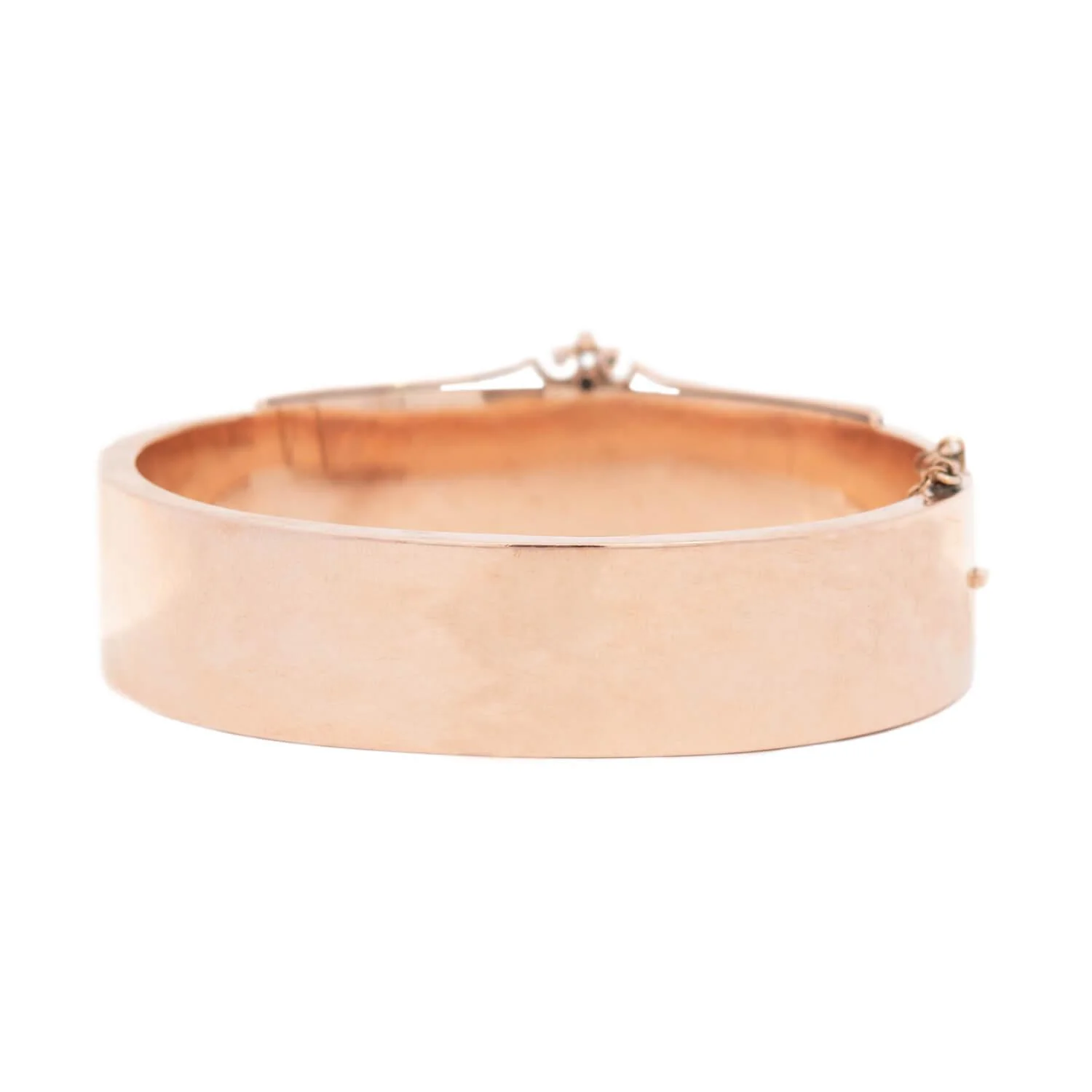 Victorian 15k Diamond and Onyx Bangle - Image 5
