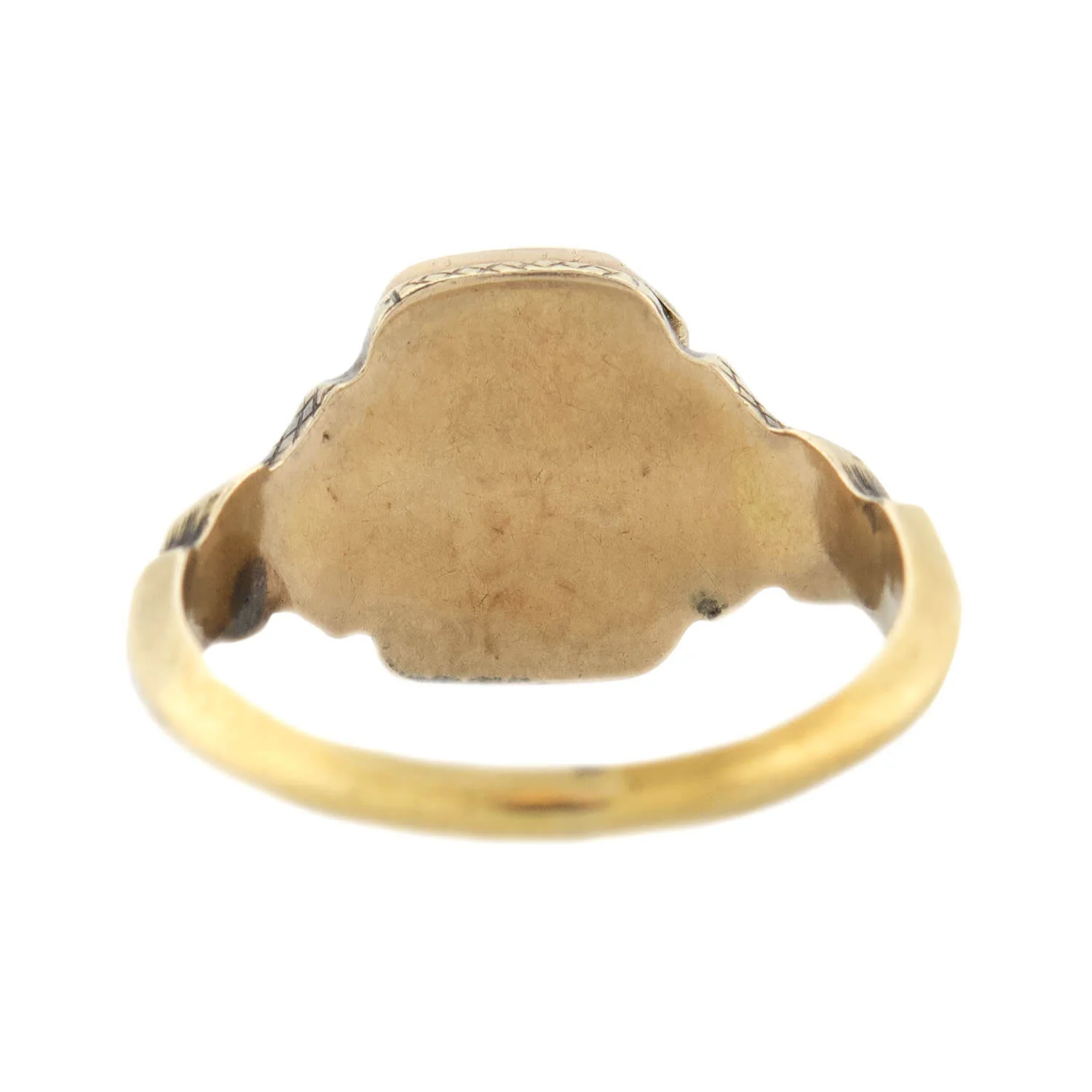 Victorian 15k Enameled Locket Ring - Image 5