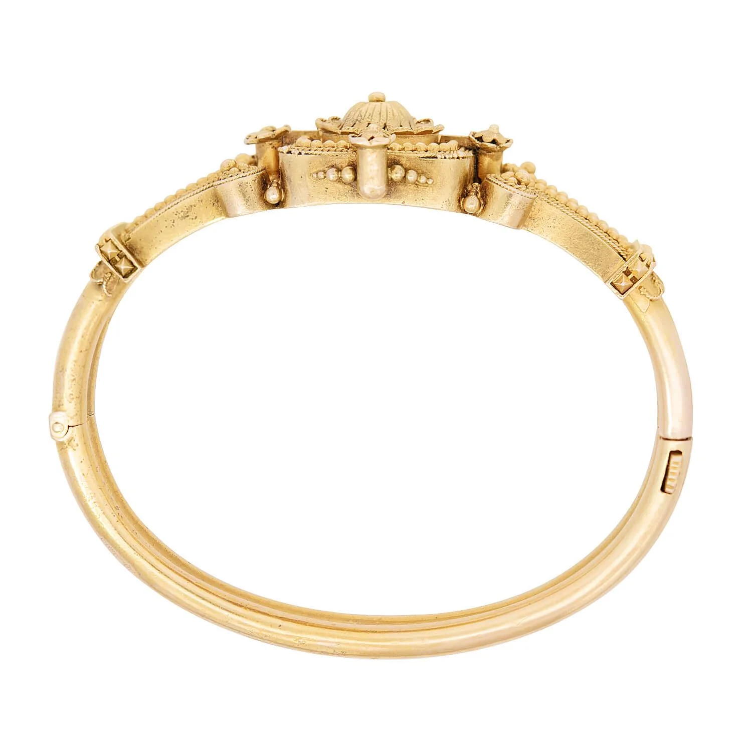 Victorian 15k Etruscan Bangle Bracelet - Image 3