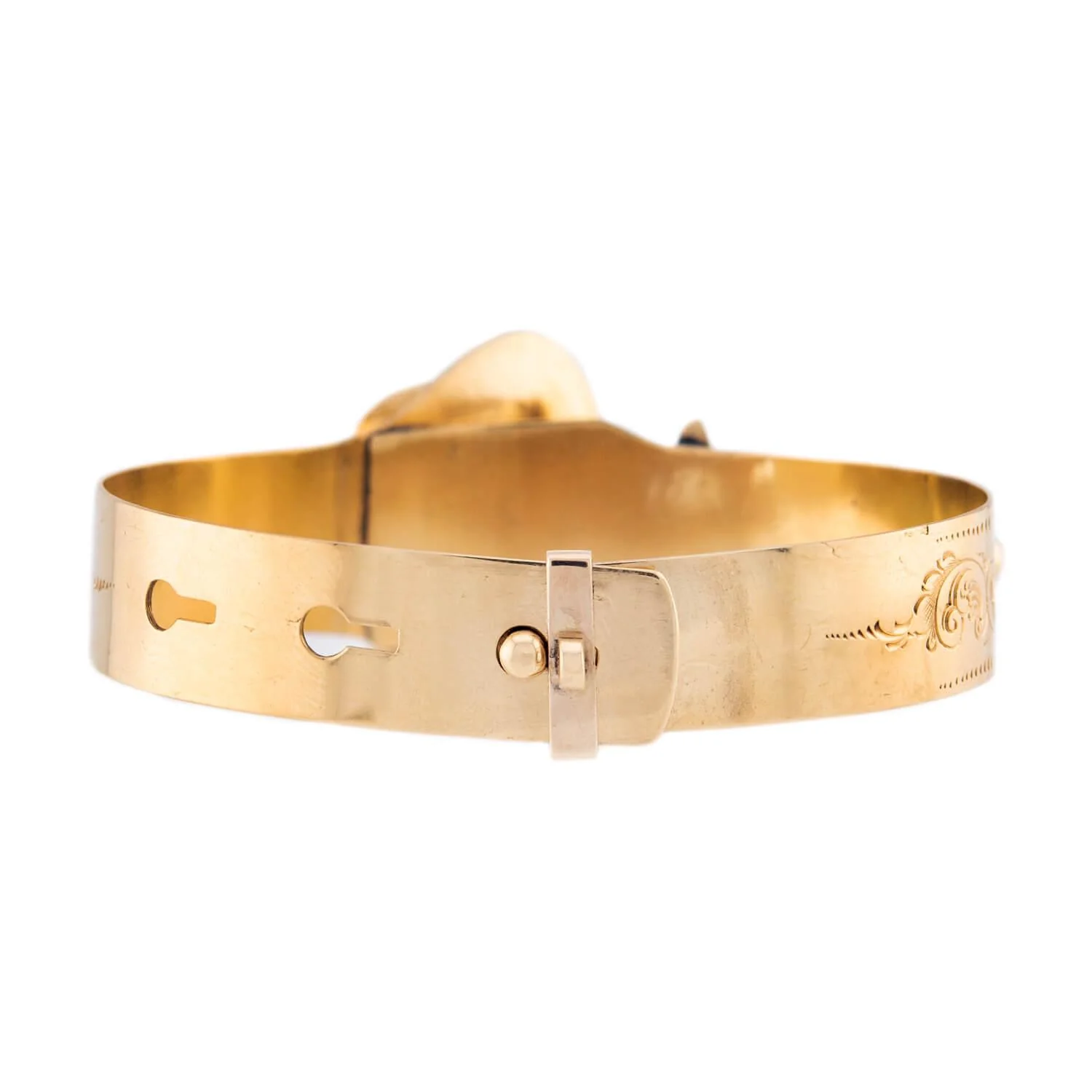 Victorian 18k Anchor-Motif Buckle Bangle - Image 4