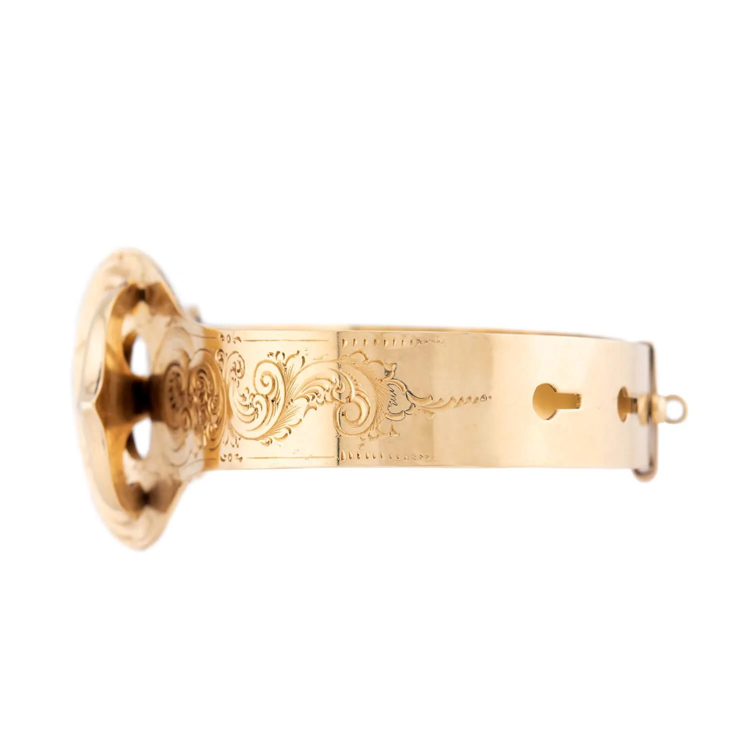 Victorian 18k Anchor-Motif Buckle Bangle - Image 5