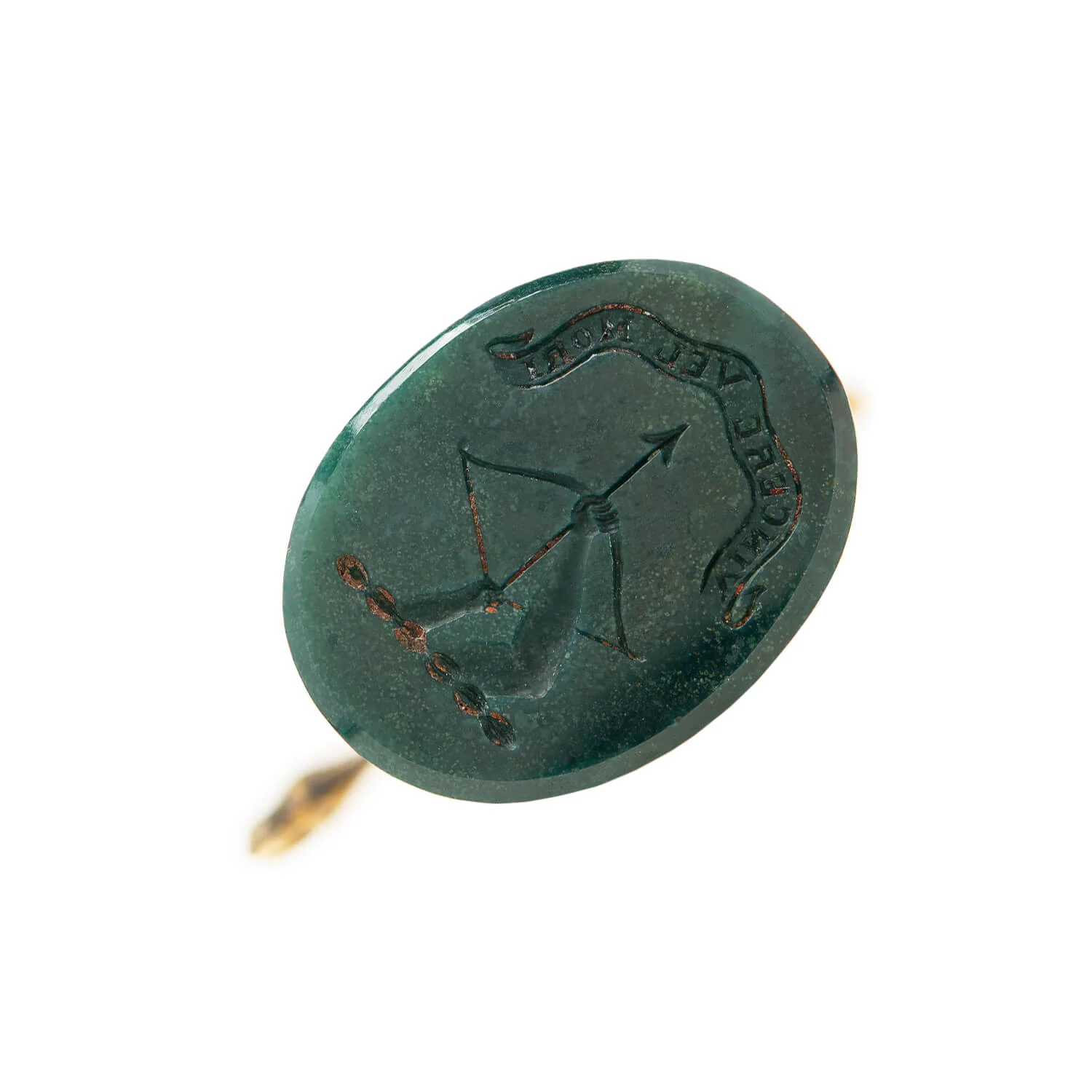 Victorian 18k Bloodstone Horse Fob "Victory Before Death" - Image 5