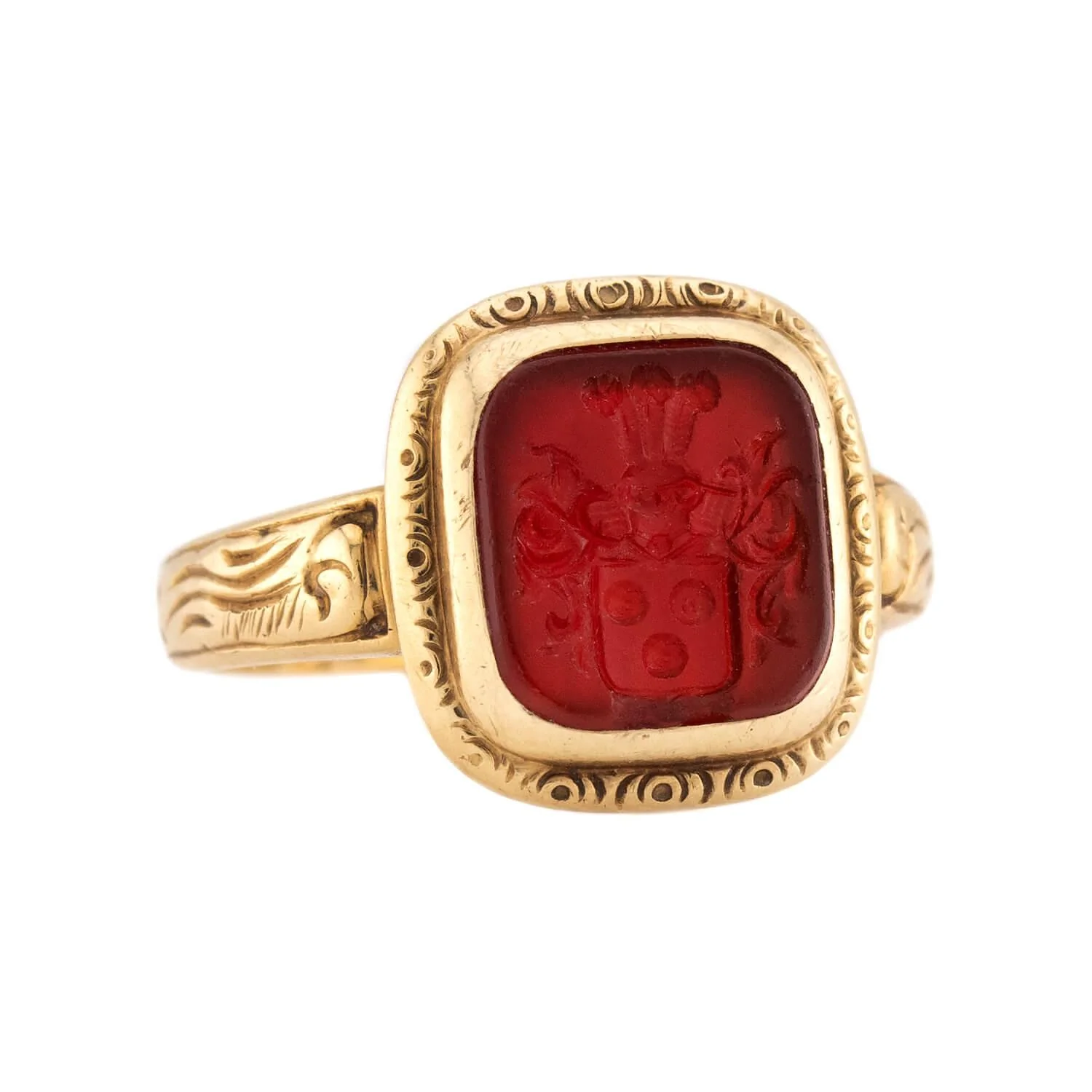 Victorian 18k Carnelian Intaglio Ring - Image 2