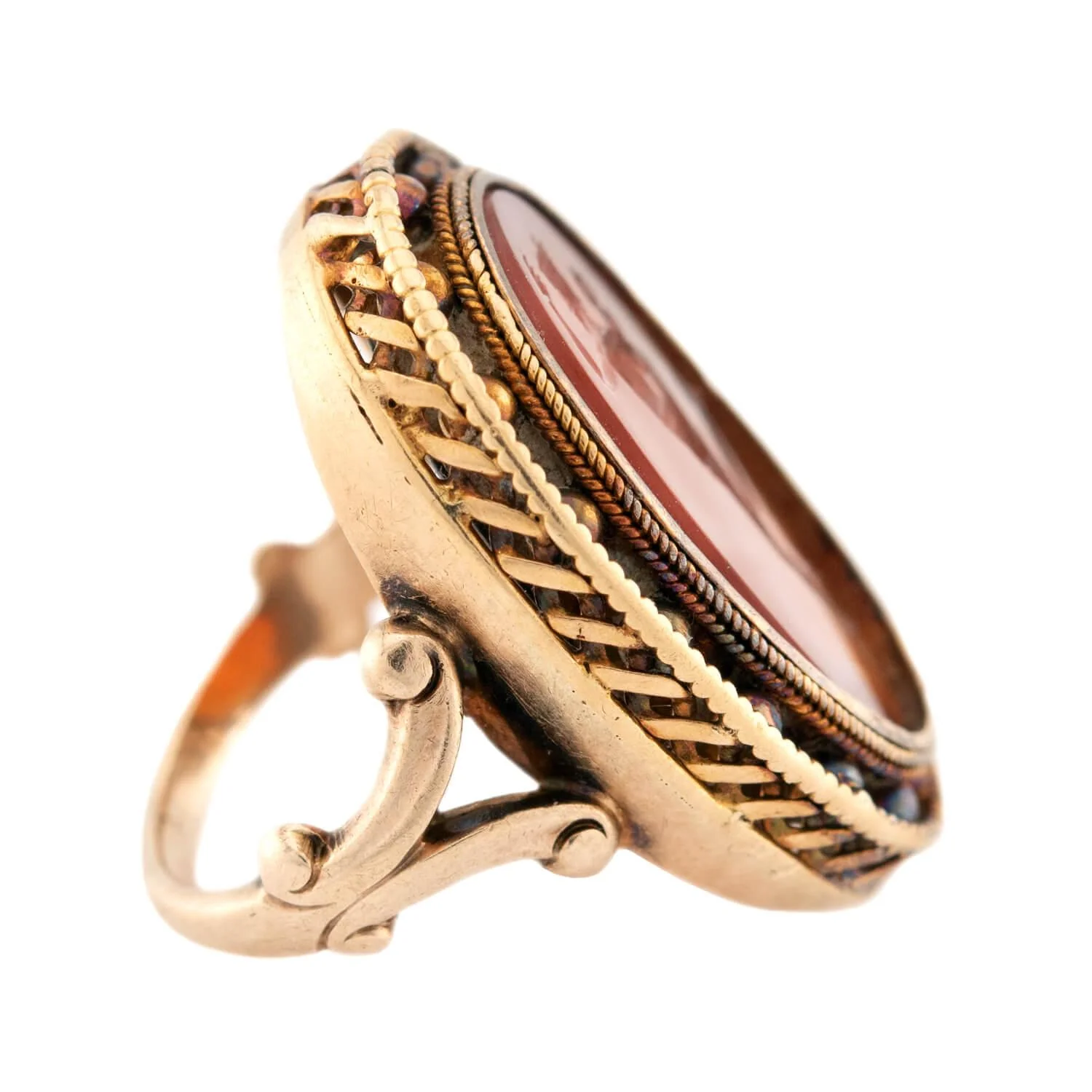 Victorian 18k Carnelian Intaglio Ring - Image 3