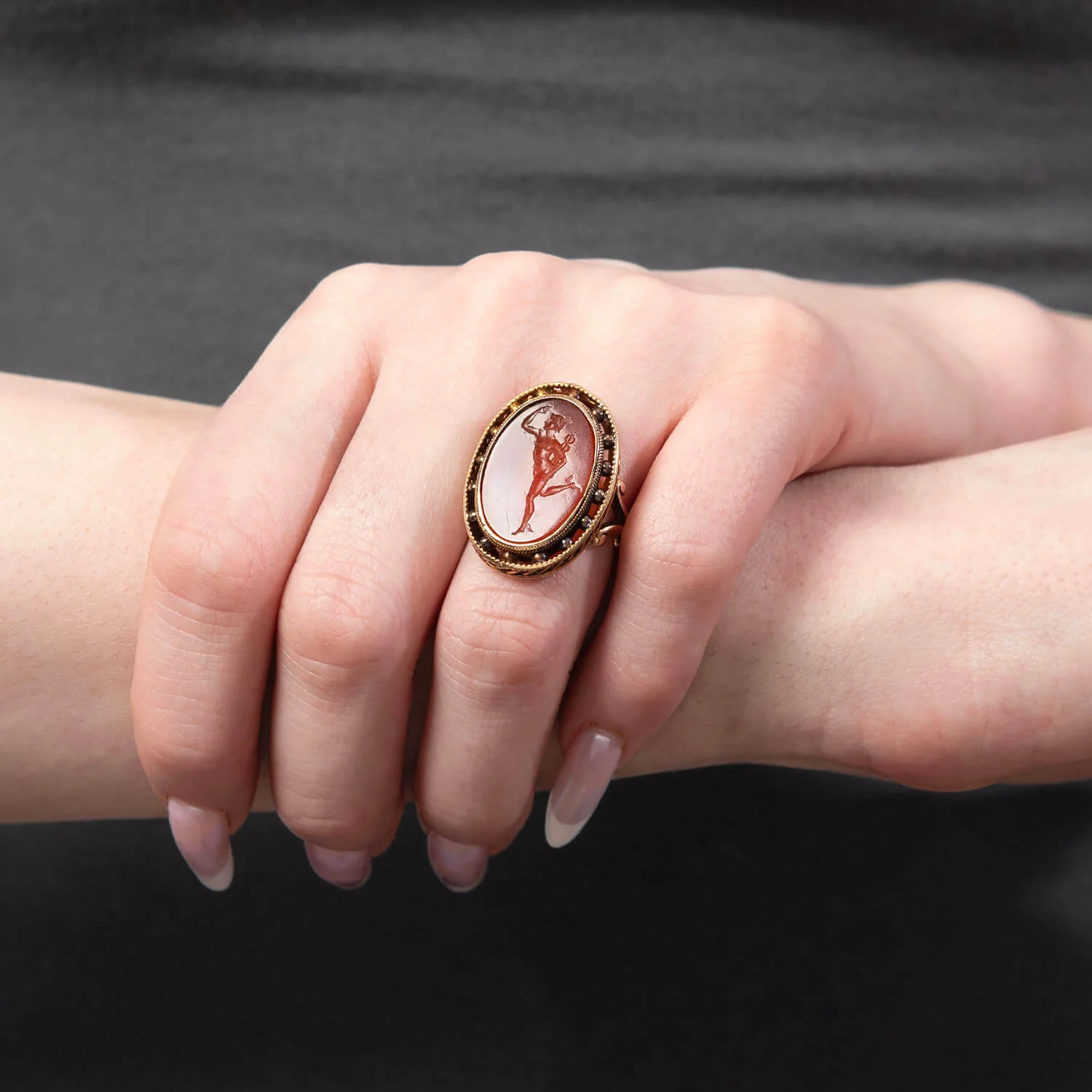 Victorian 18k Carnelian Intaglio Ring - Image 6