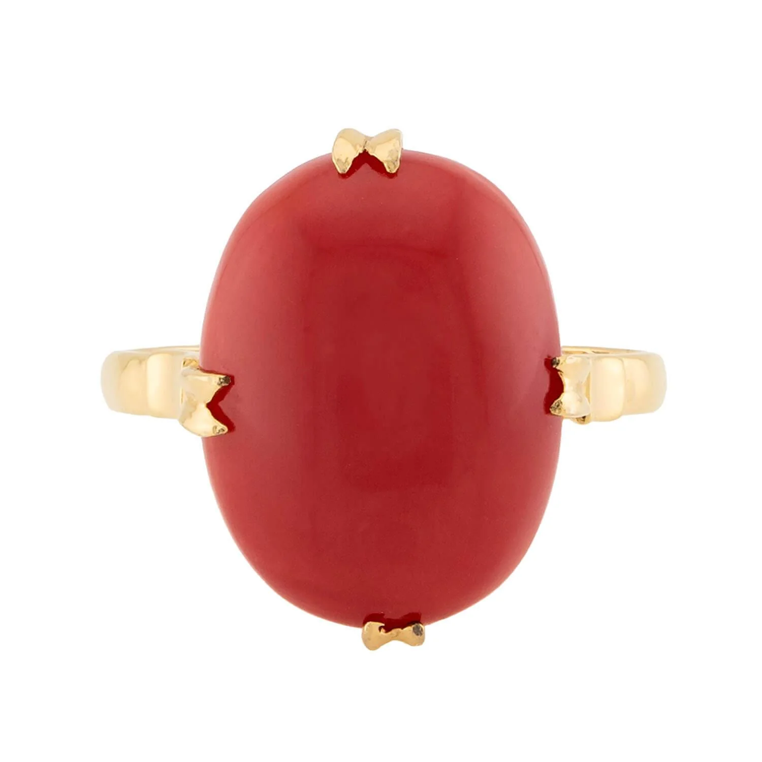 Victorian 18k Coral Ring - Image 2