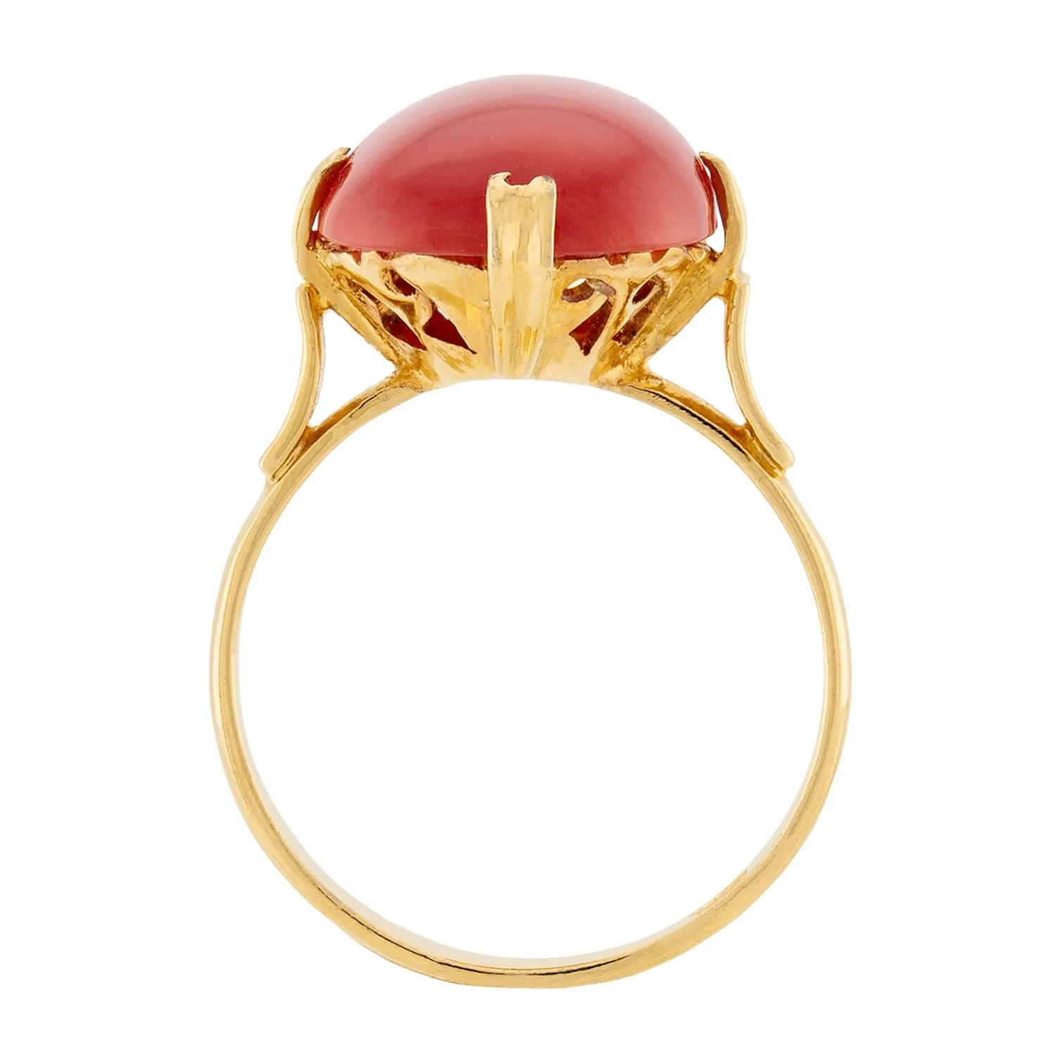 Victorian 18k Coral Ring - Image 4