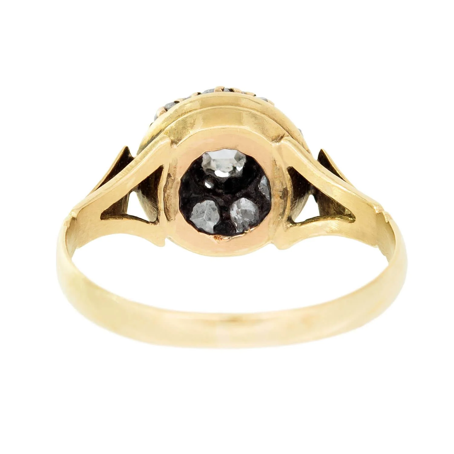 Victorian 18k Diamond Halo Ring - Image 5