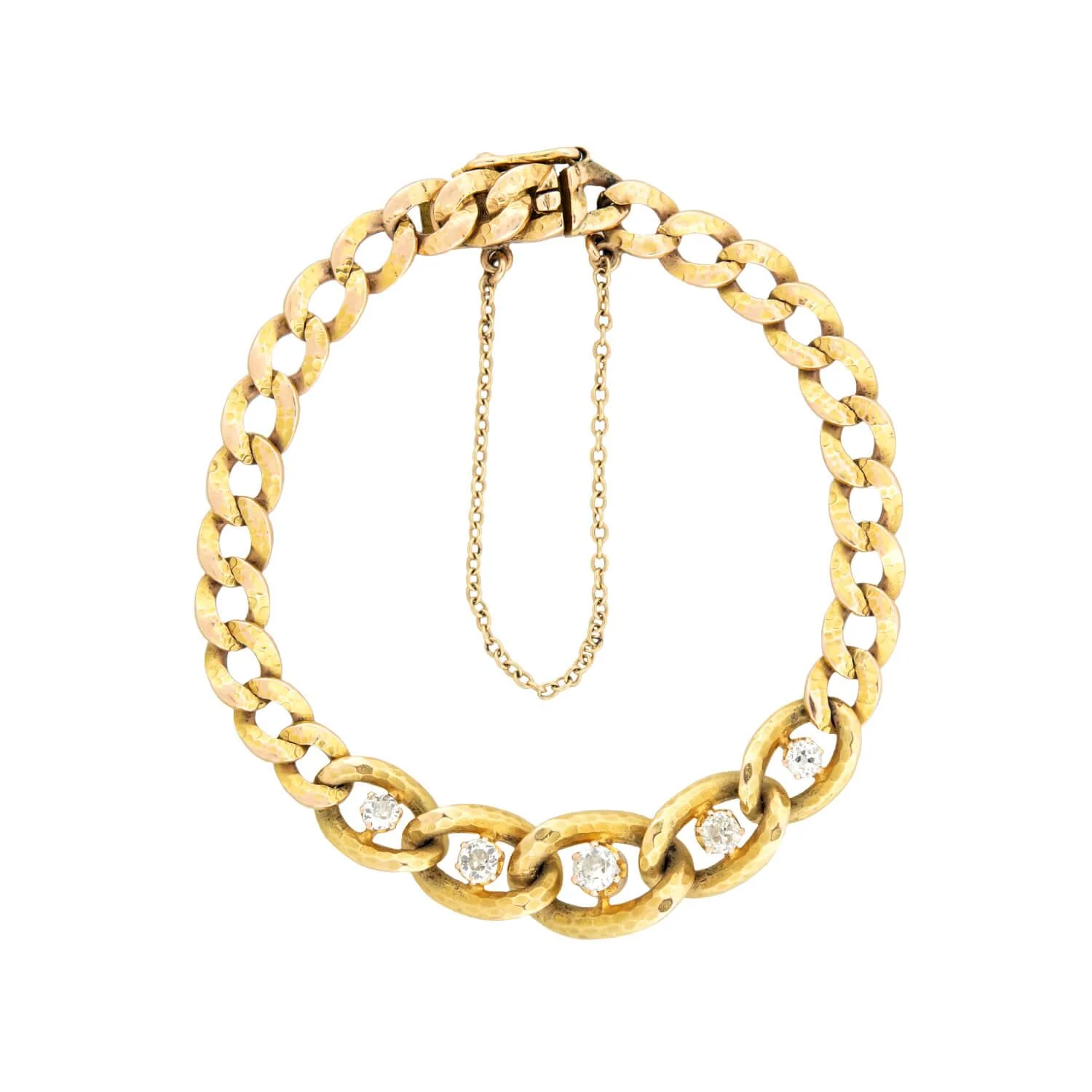 Victorian 18k .50ctw Diamond Link Bracelet