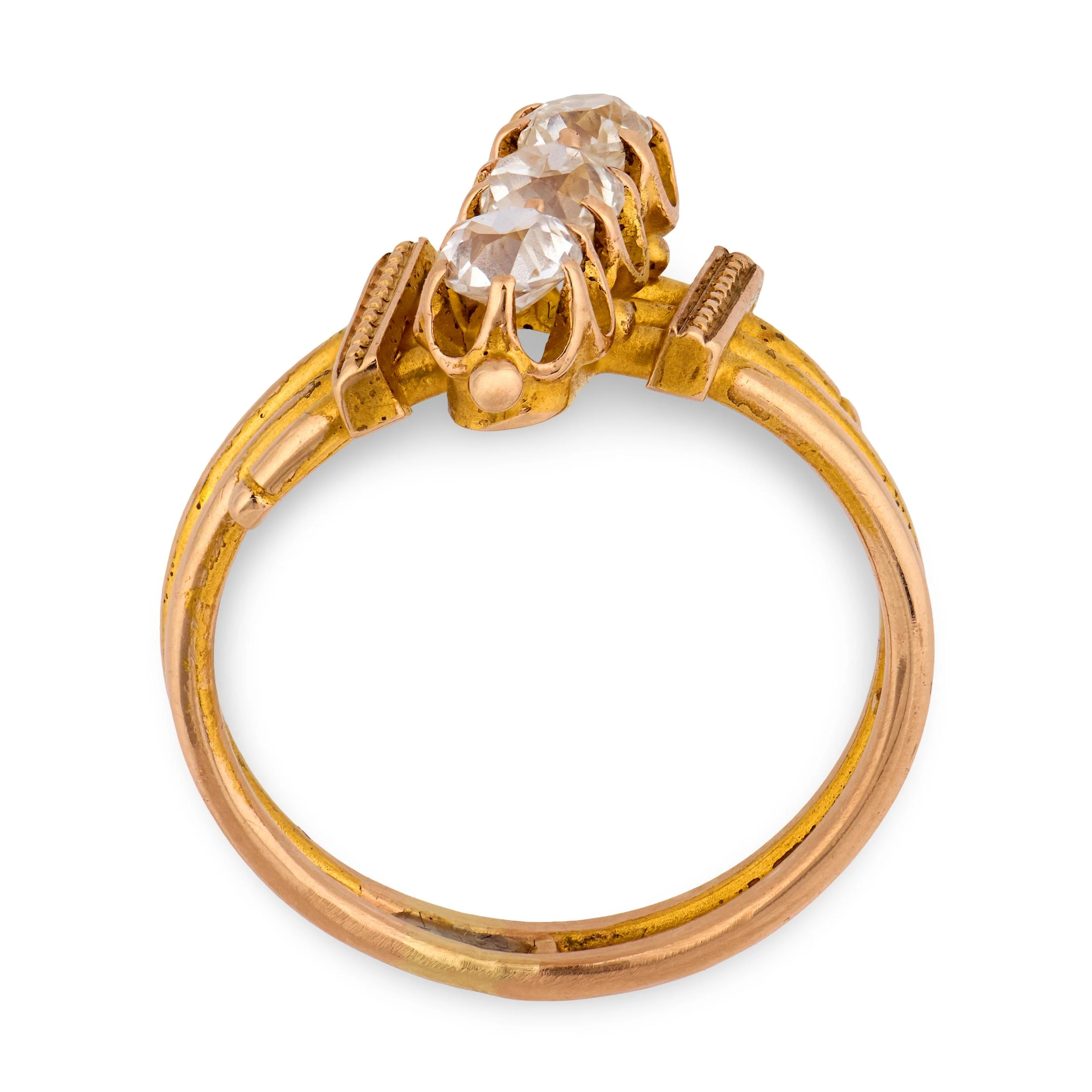 Victorian 18k Diamond Navette Ring - Image 4