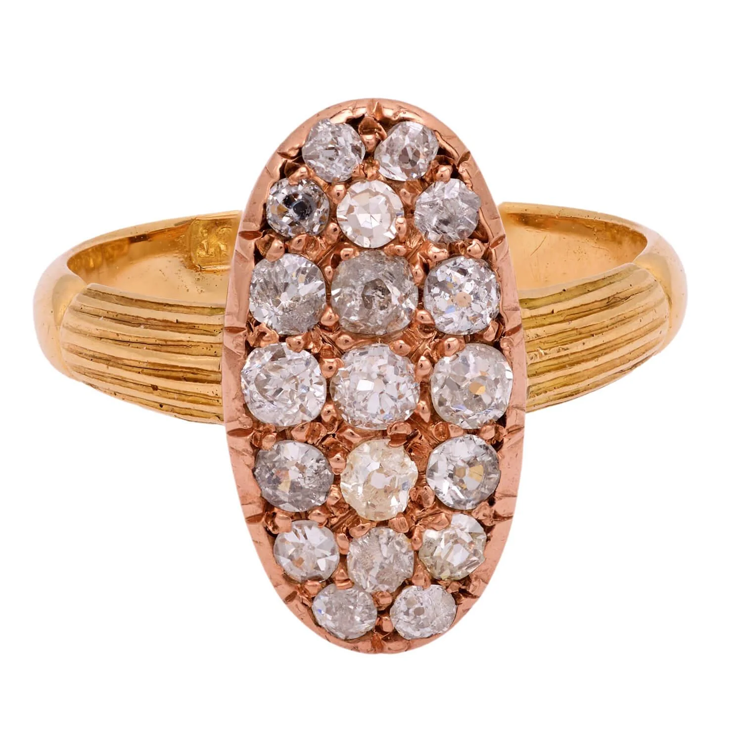 Victorian 18k Diamond Navette Ring - Image 4