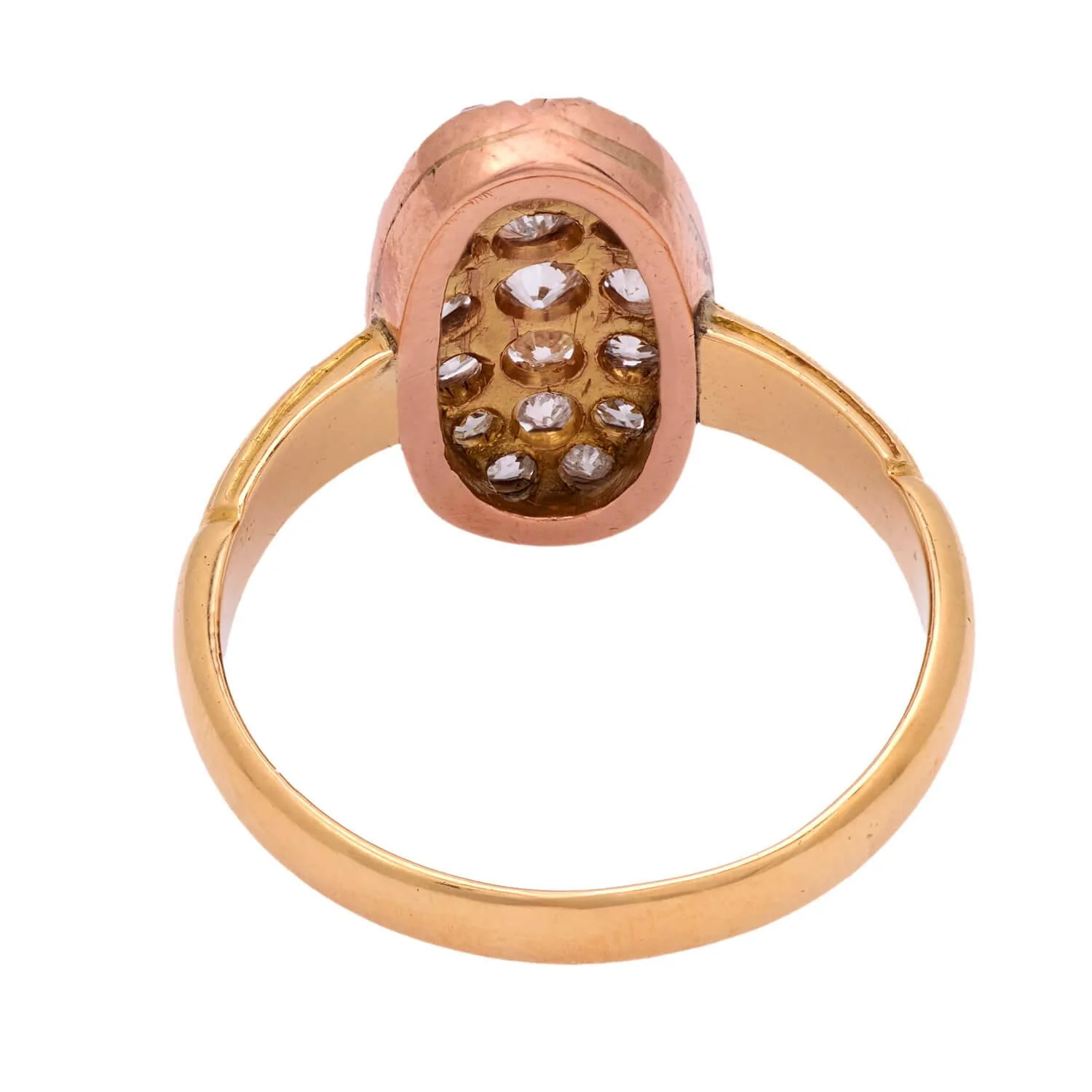 Victorian 18k Diamond Navette Ring - Image 5