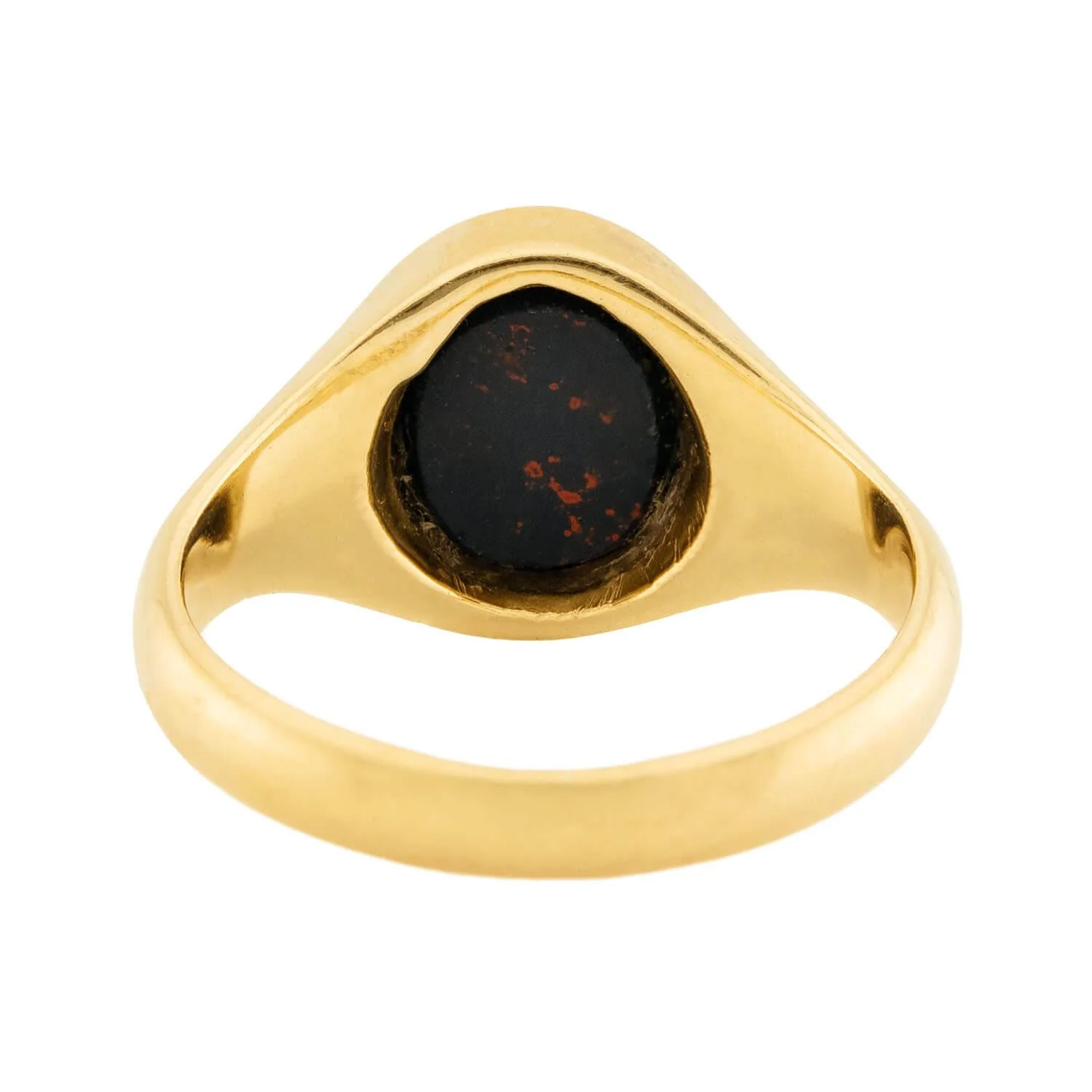 Victorian 18k English Bloodstone Intaglio Signet Ring - Image 5