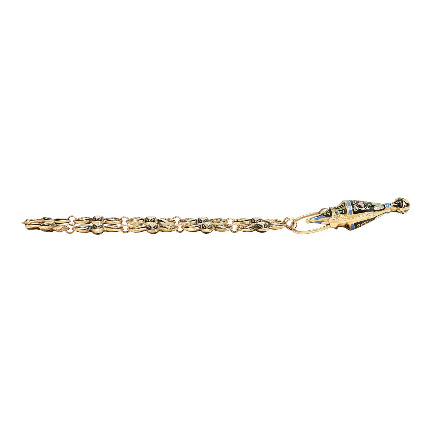 Victorian 18K Swiss Enamel Urn Bracelet - Image 2