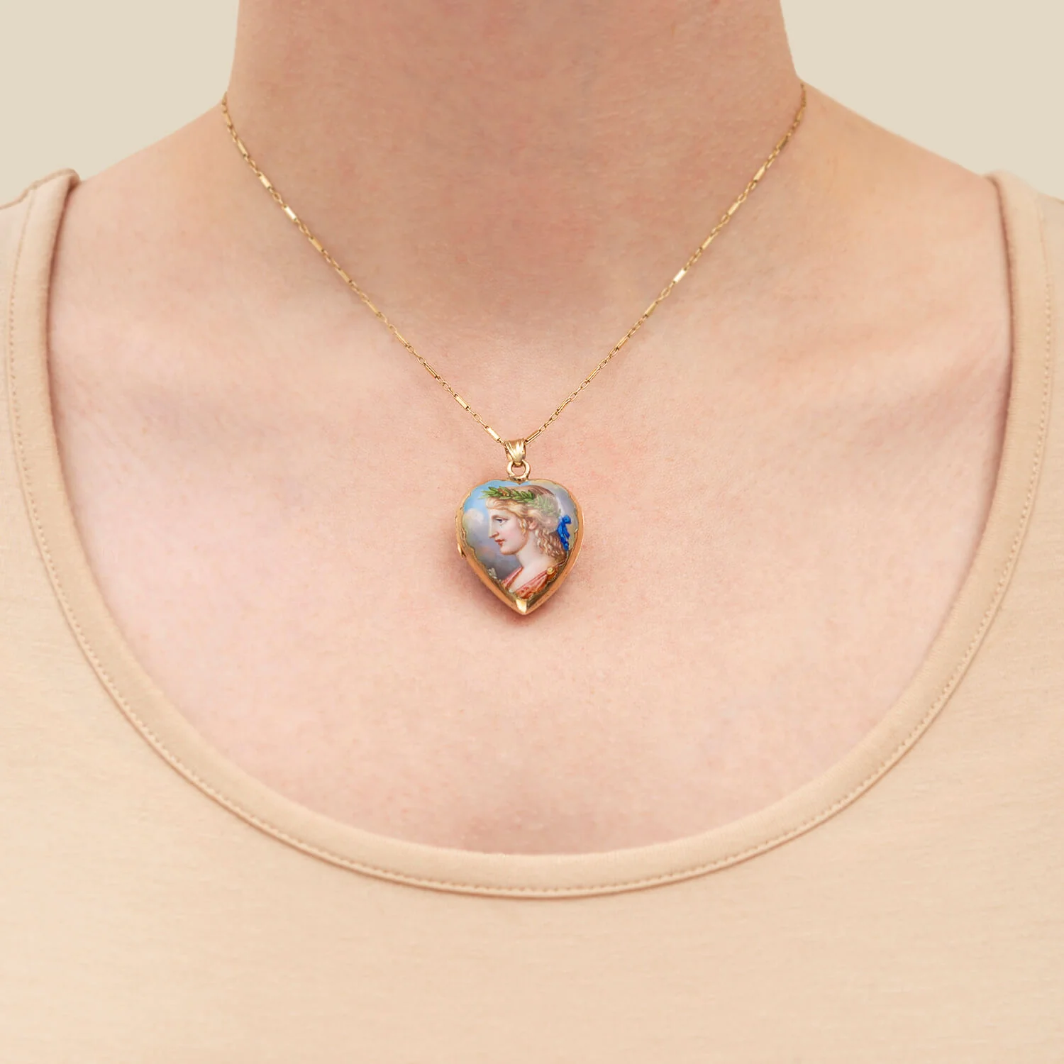Victorian 18kt Diamond & Enamel Portrait Locket - Image 5