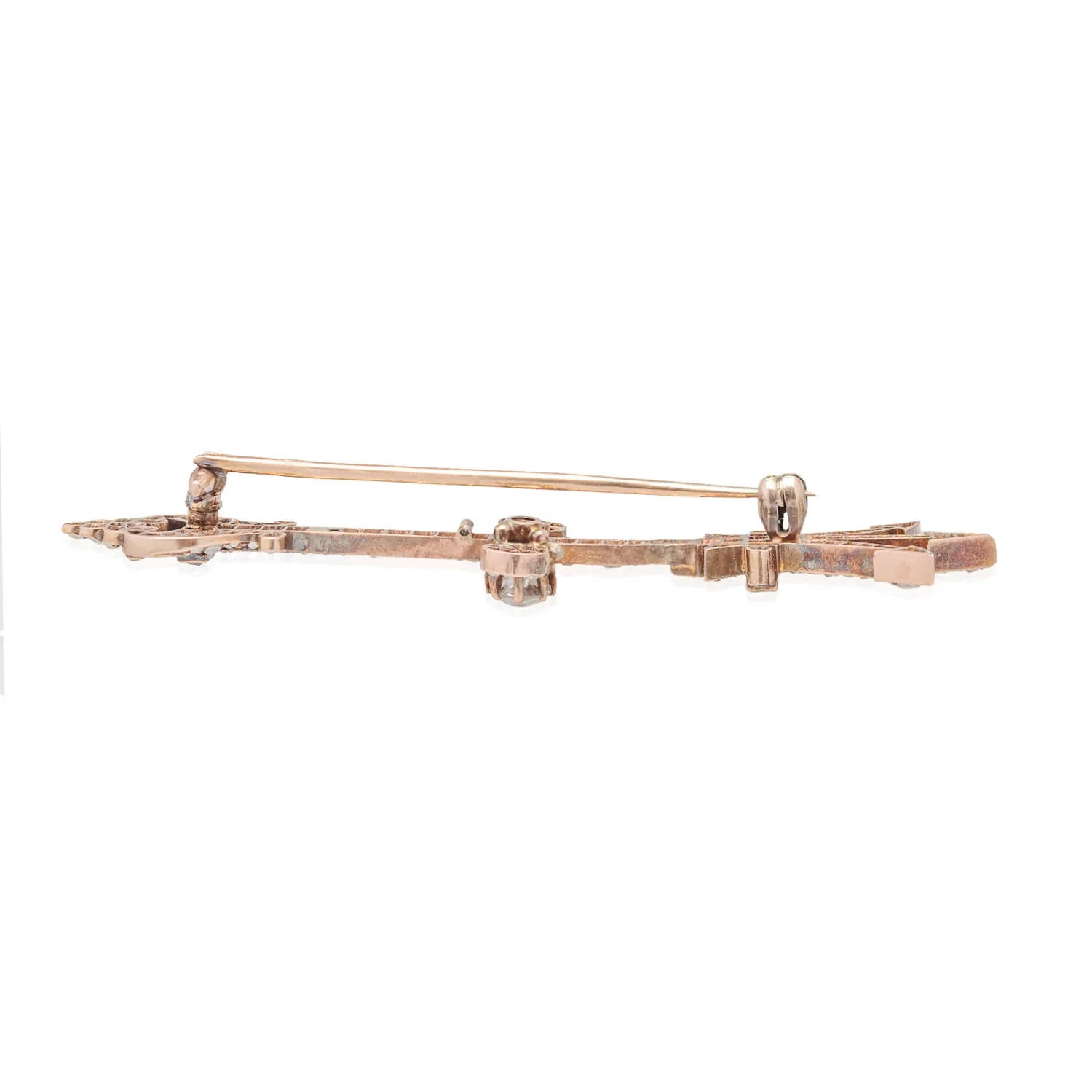 Victorian 18kt Diamond Trident Pin 1.30ctw - Image 4