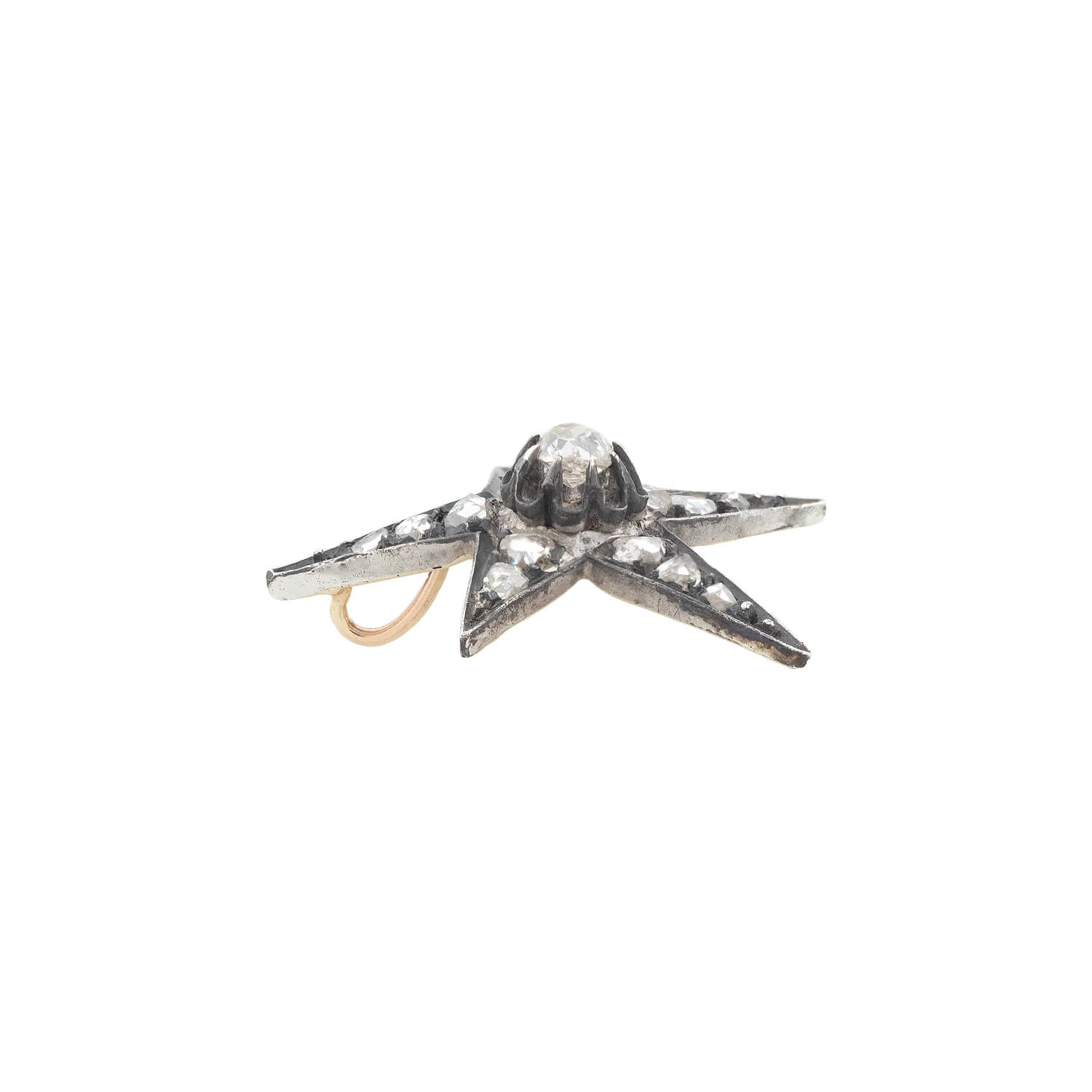 Victorian 18kt/Sterling Diamond Star 0.95ctw - Image 2