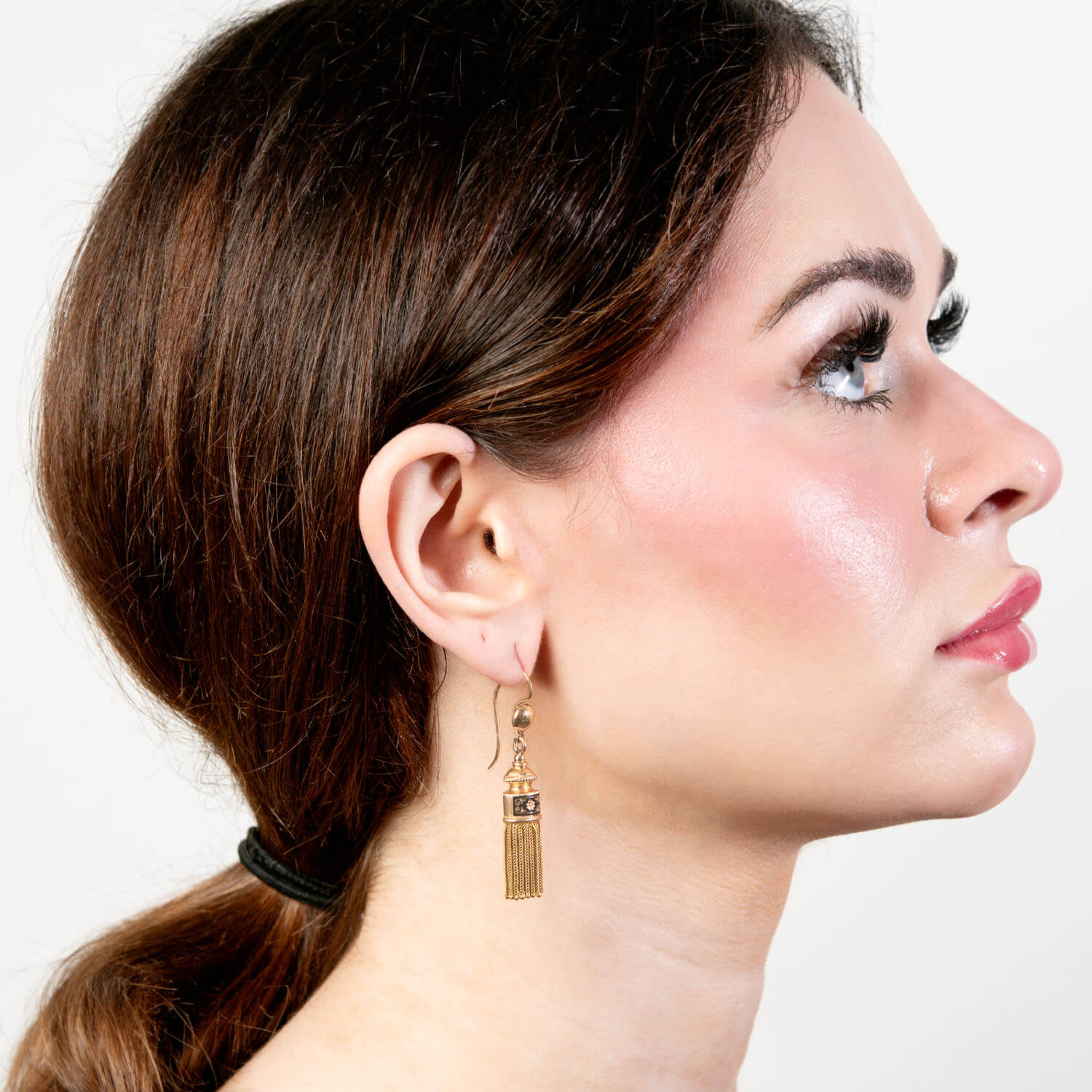 Victorian 22k Enamel Tassel Earrings - Image 4