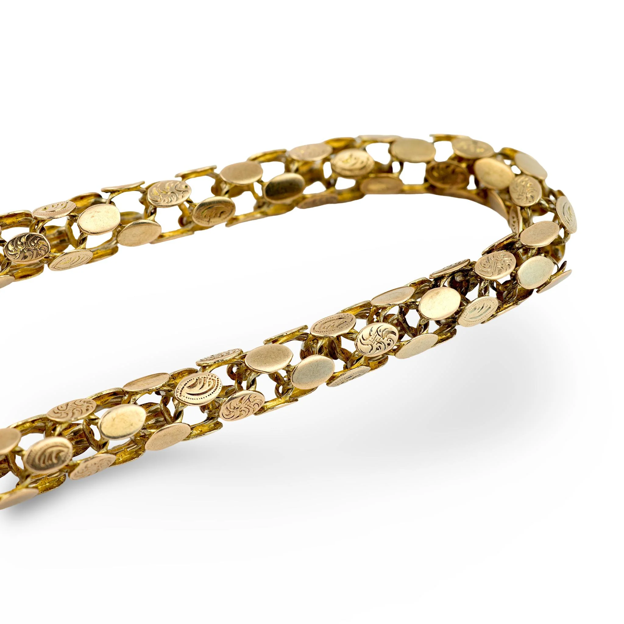 Victorian 9k Box Chain Necklace 15" - Image 3