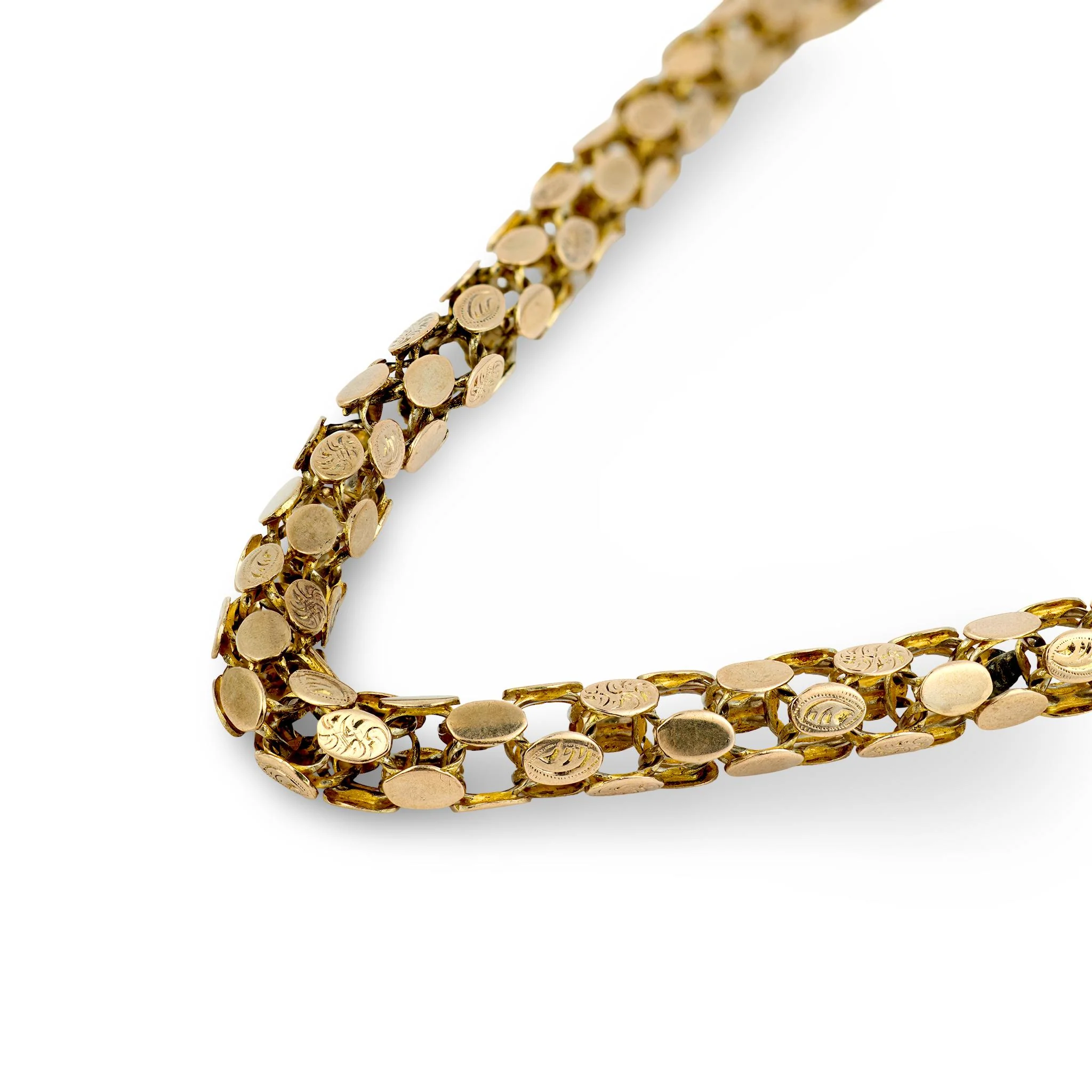 Victorian 9k Box Chain Necklace 15" - Image 4