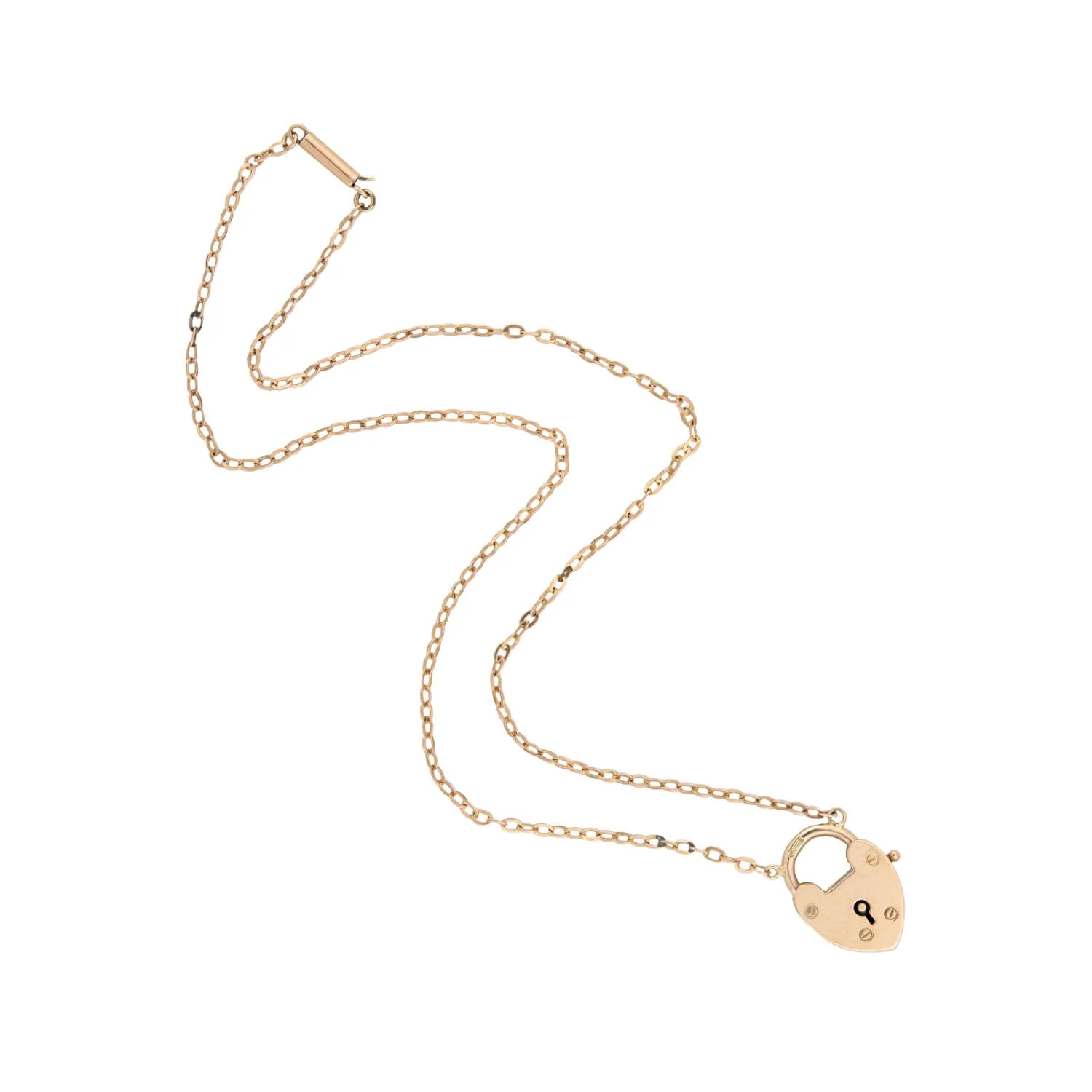 Victorian 9k Heart Lock Conversion Necklace - Image 2