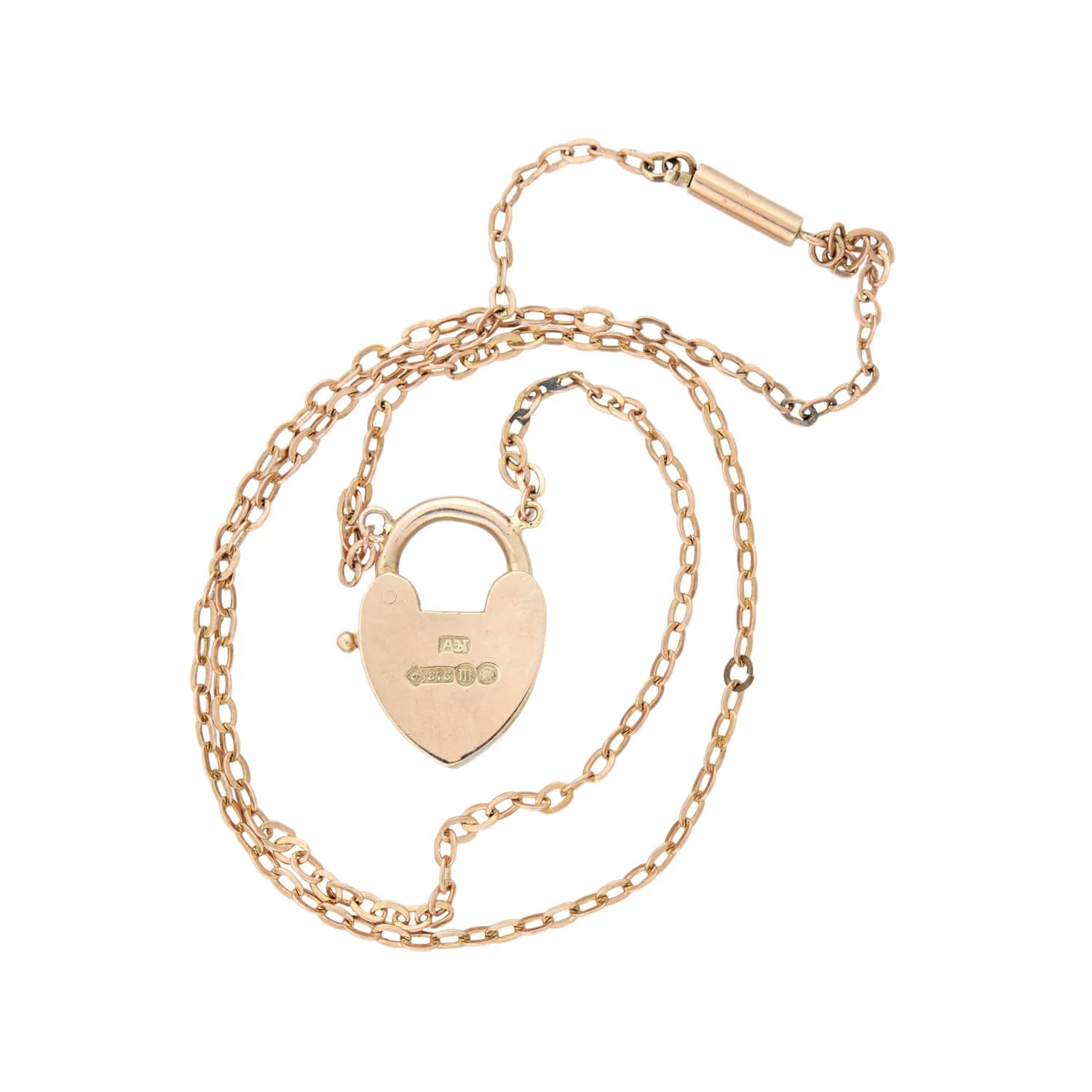 Victorian 9k Heart Lock Conversion Necklace - Image 6
