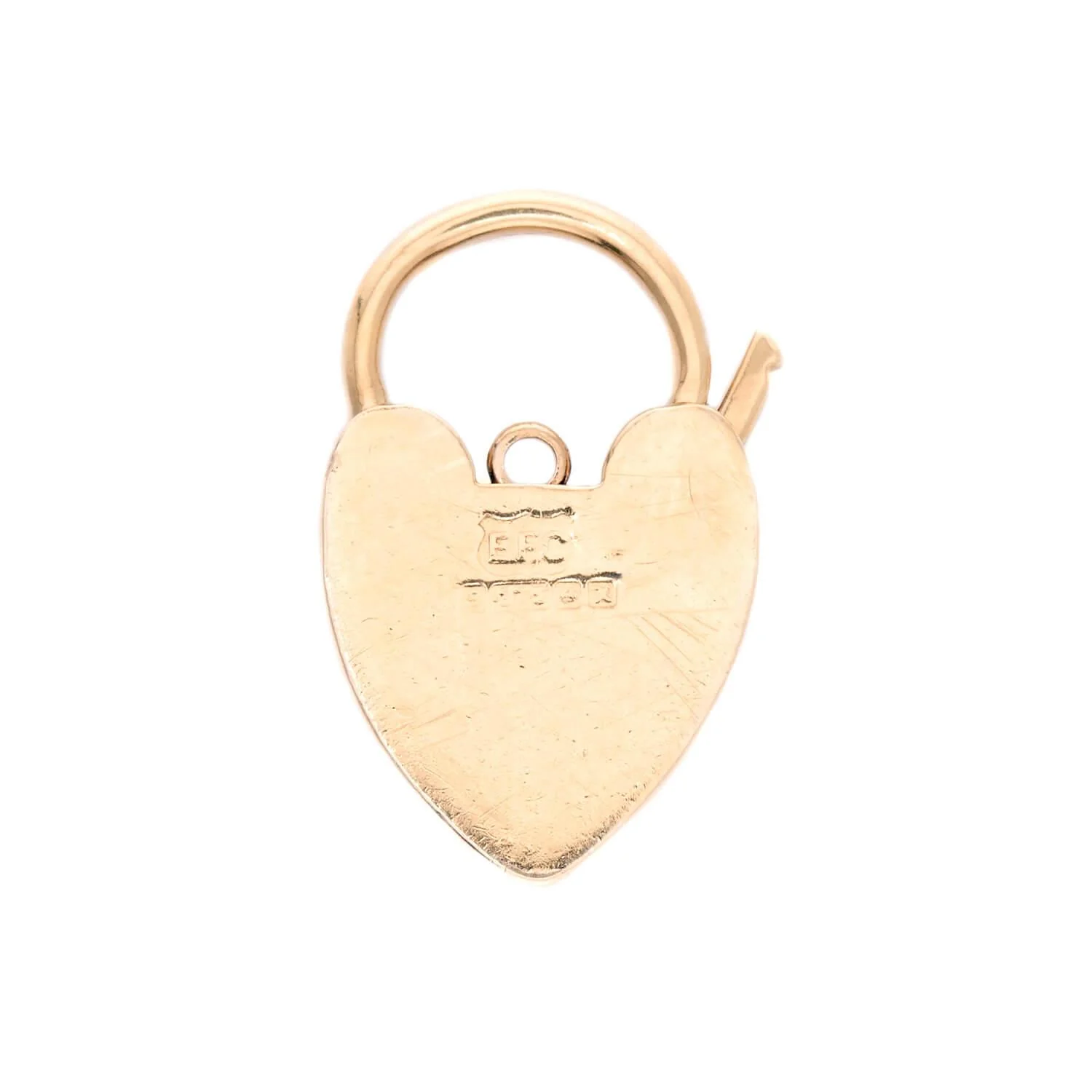 Victorian 9k Heart-Motif Padlock Pendant/Charm - Image 4