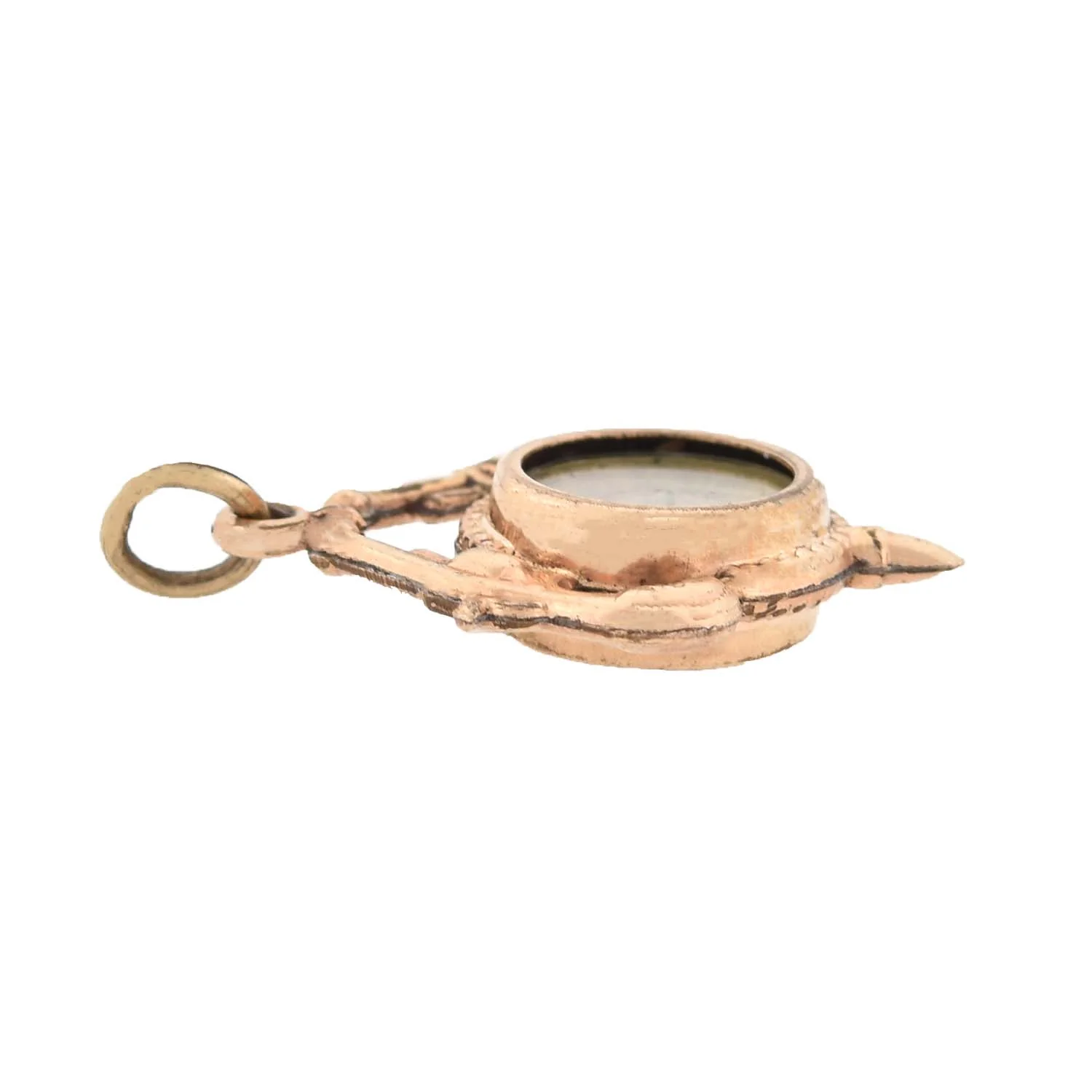 Victorian Double-Sided Compass + Revolver Fob Pendant - Image 3