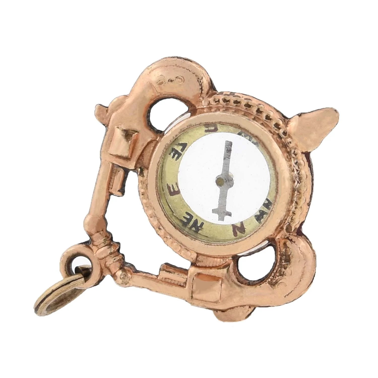 Victorian Double-Sided Compass + Revolver Fob Pendant - Image 5