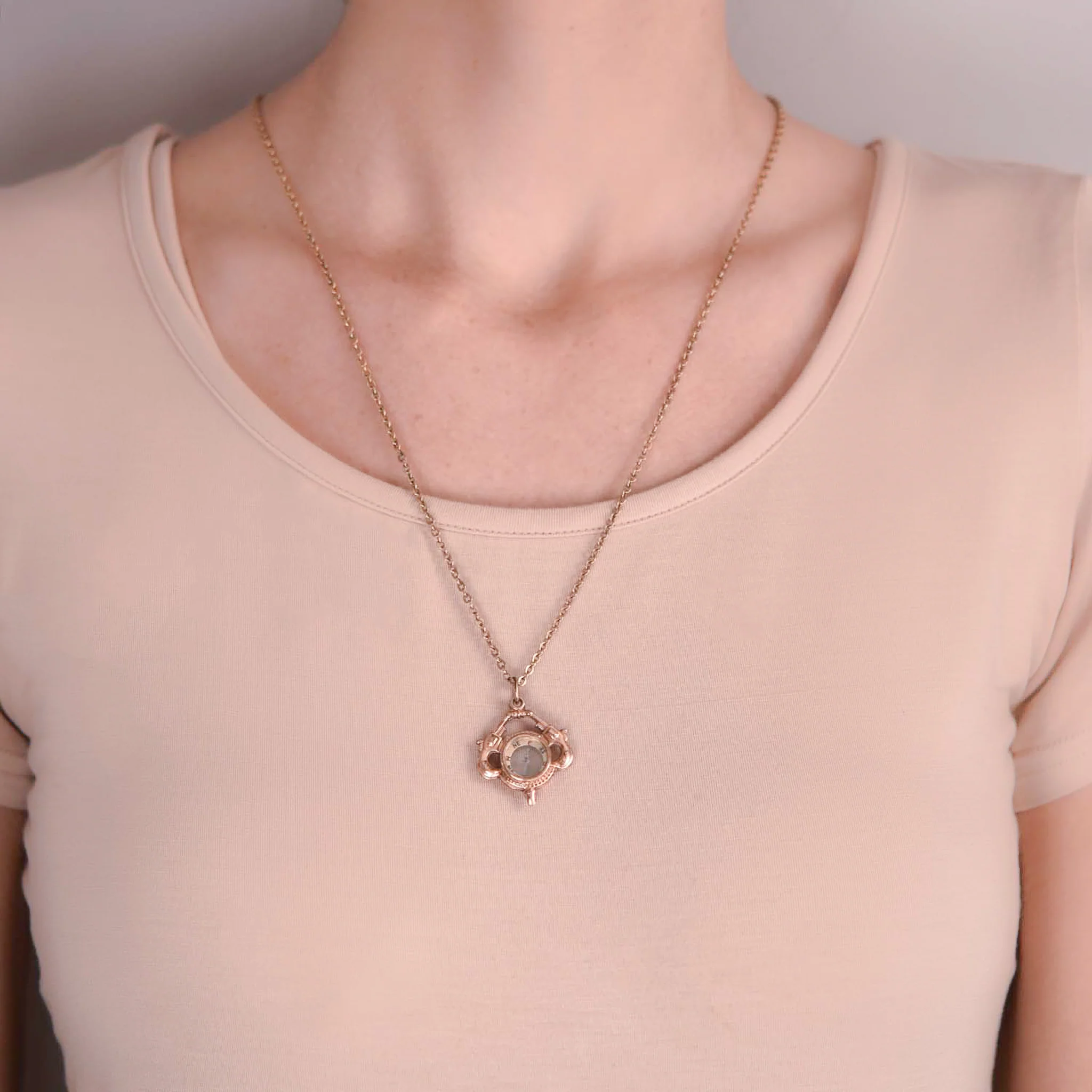 Victorian Double-Sided Compass + Revolver Fob Pendant - Image 6