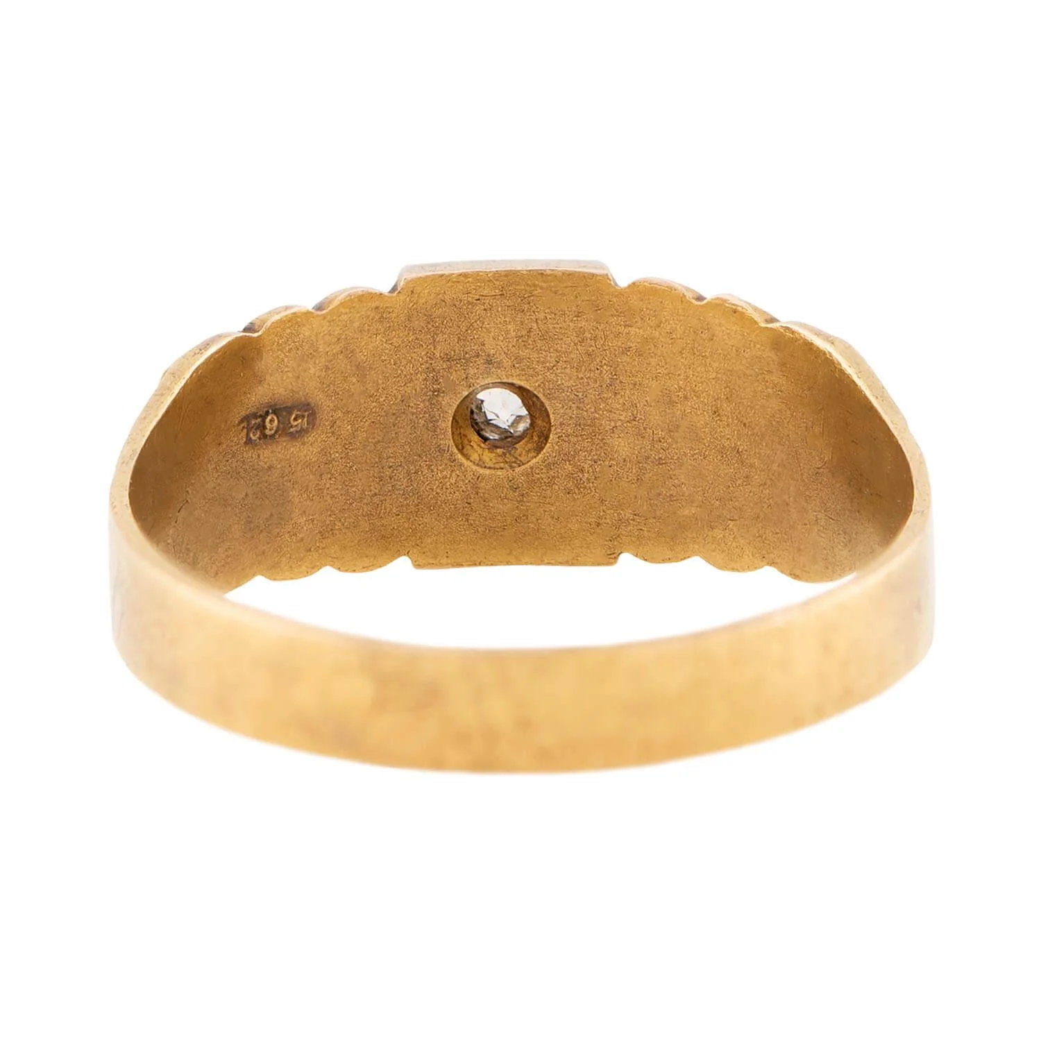 Victorian English 15k Diamond and Pearl Ring - Image 5