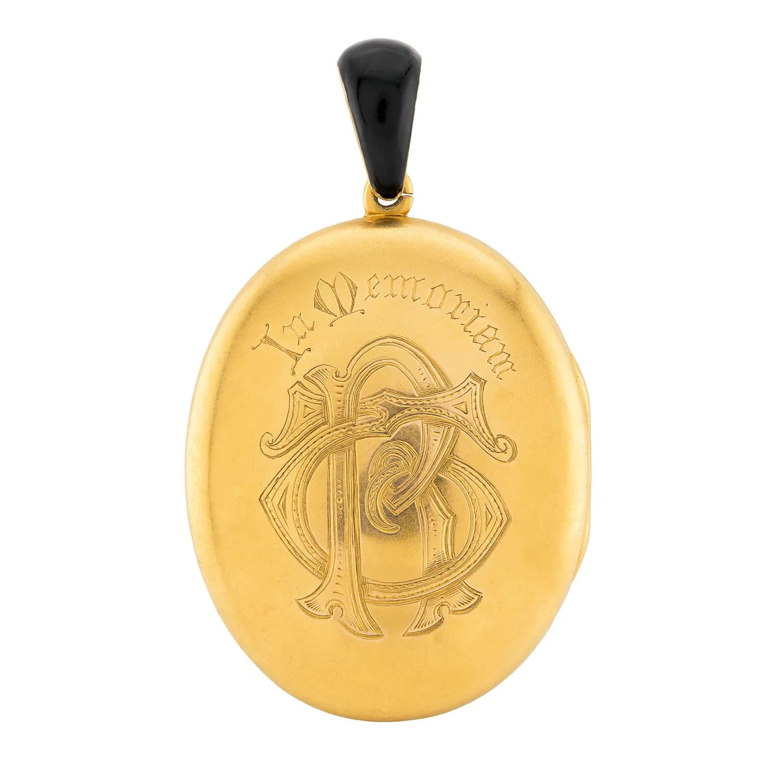 Victorian English 15k Enamel, Diamond, & Pearl Mourning Locket - Image 4