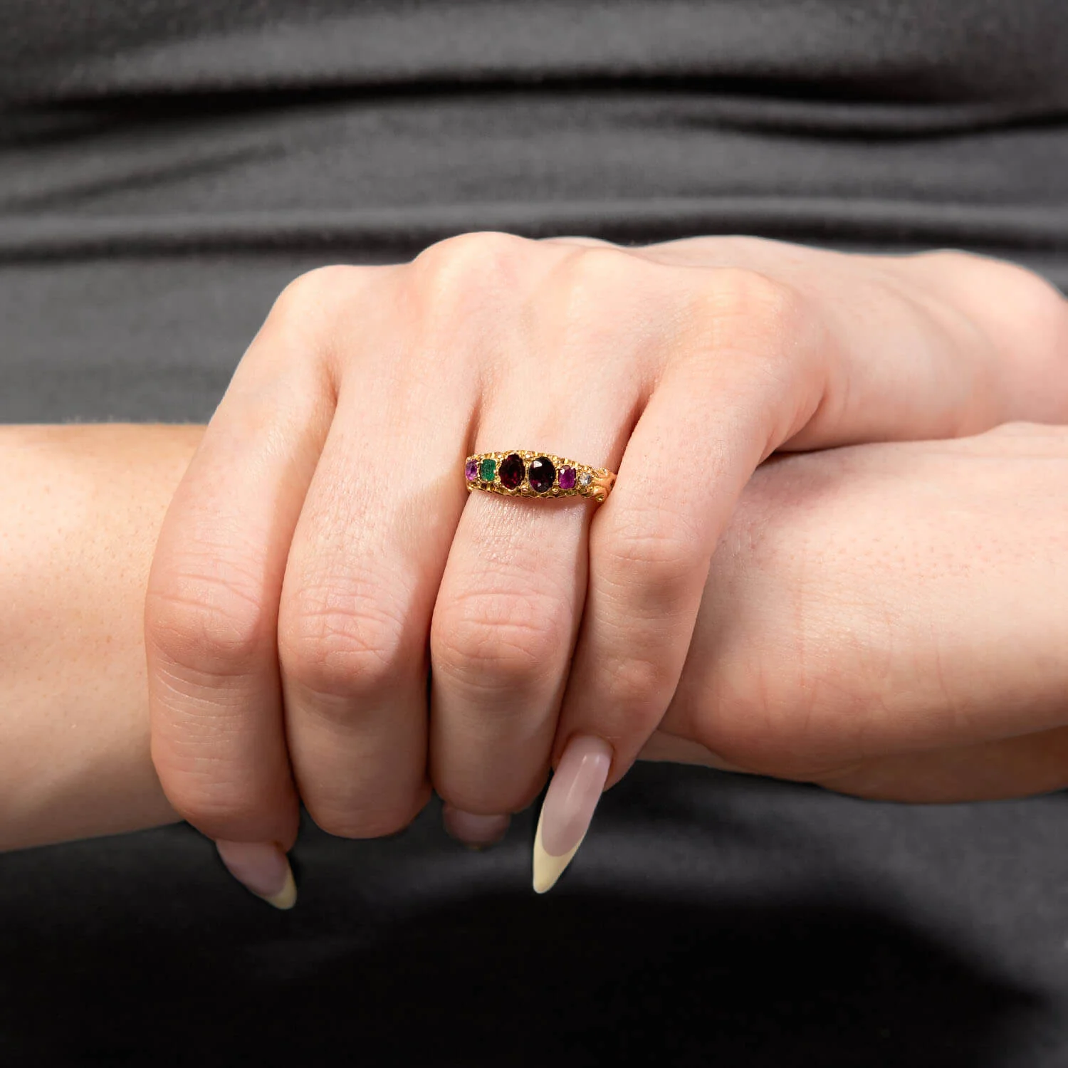 Victorian English 15k "REGARD" Ring - Image 8