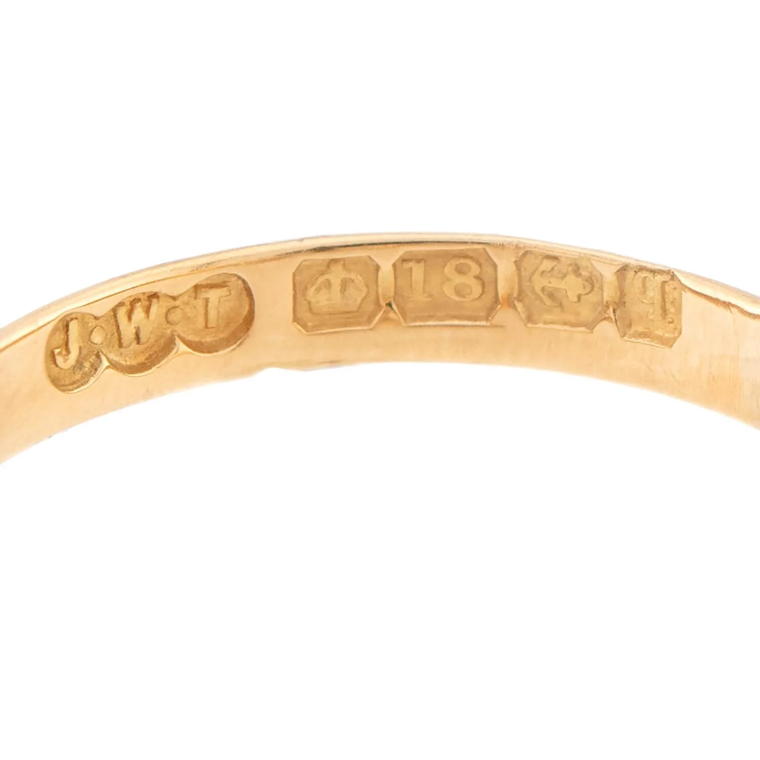 Victorian English 18k Diamond 5 Stone Engagement Ring - Image 6
