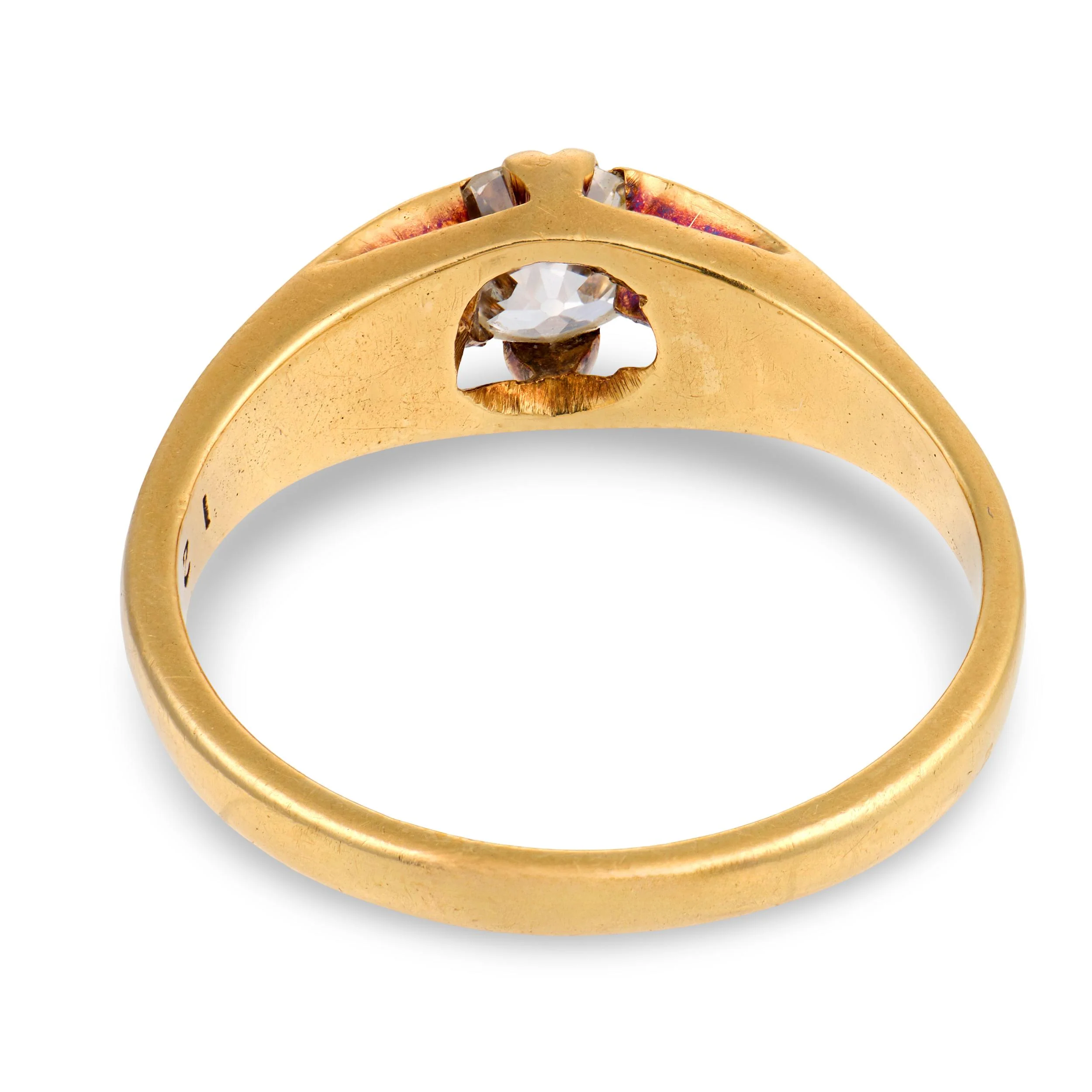Victorian English 18k Diamond Engagement Ring .75ct - Image 5