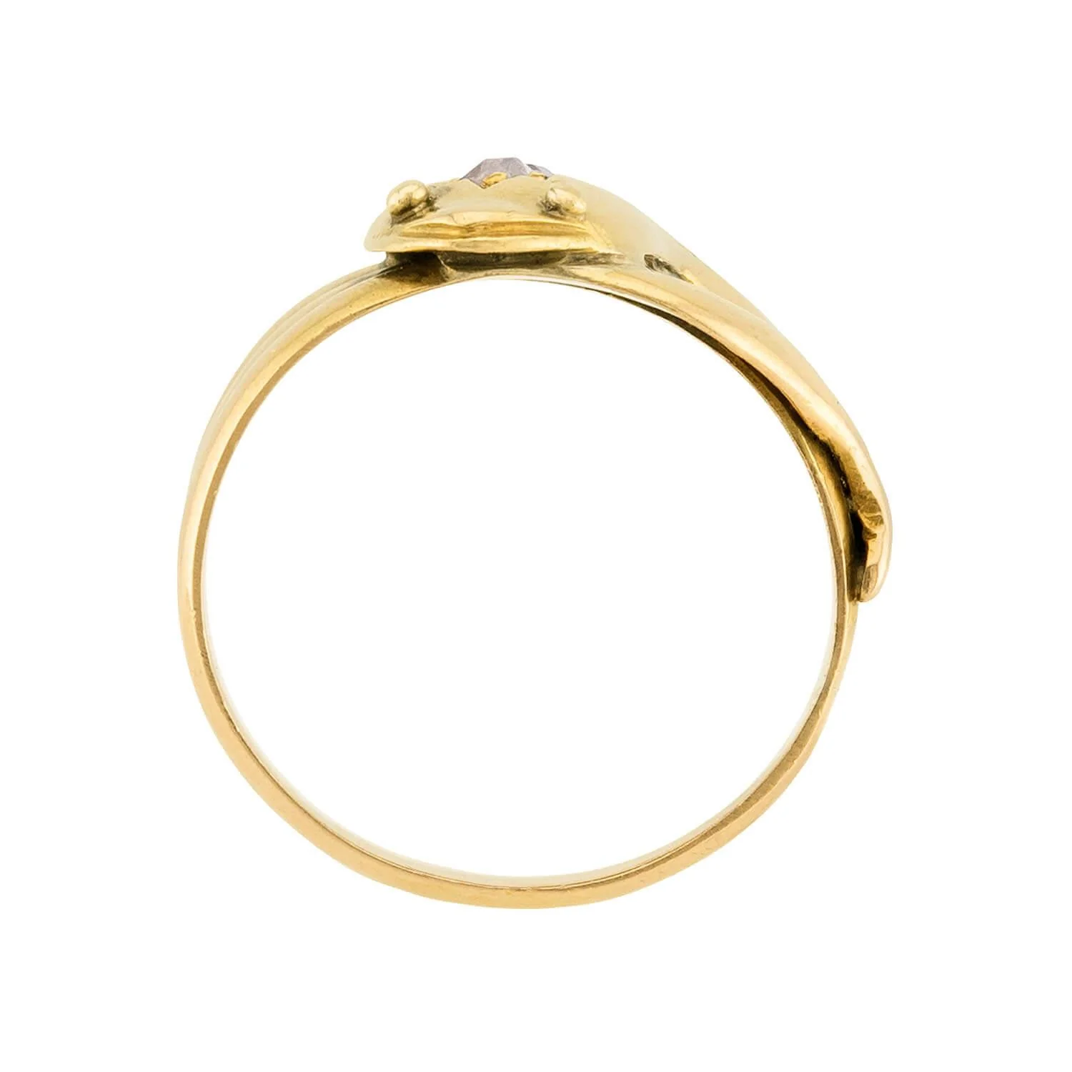 Victorian English 18k Diamond Snake Ring - Image 4