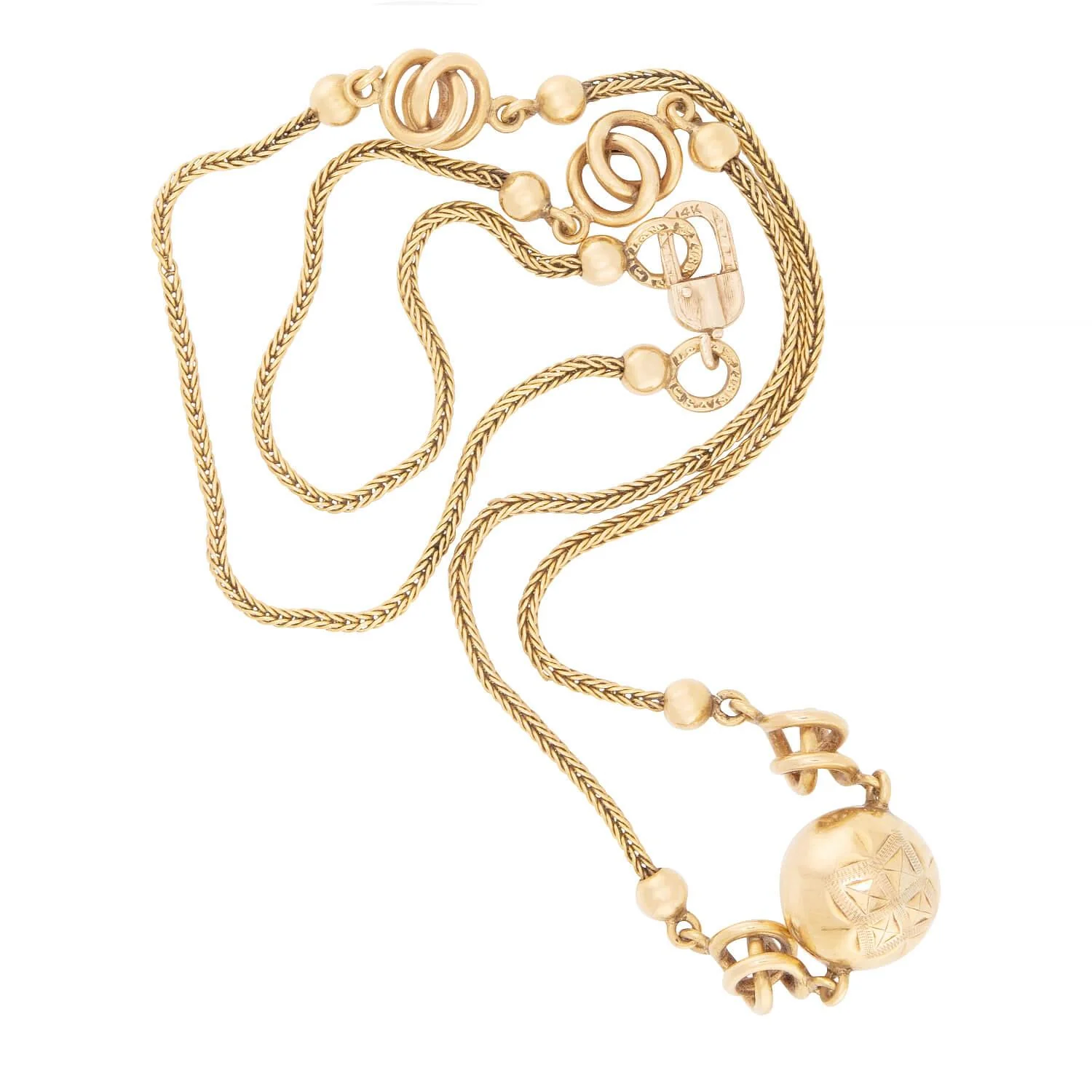 Victorian English 18k Love Knot-Motif Necklace - Image 4