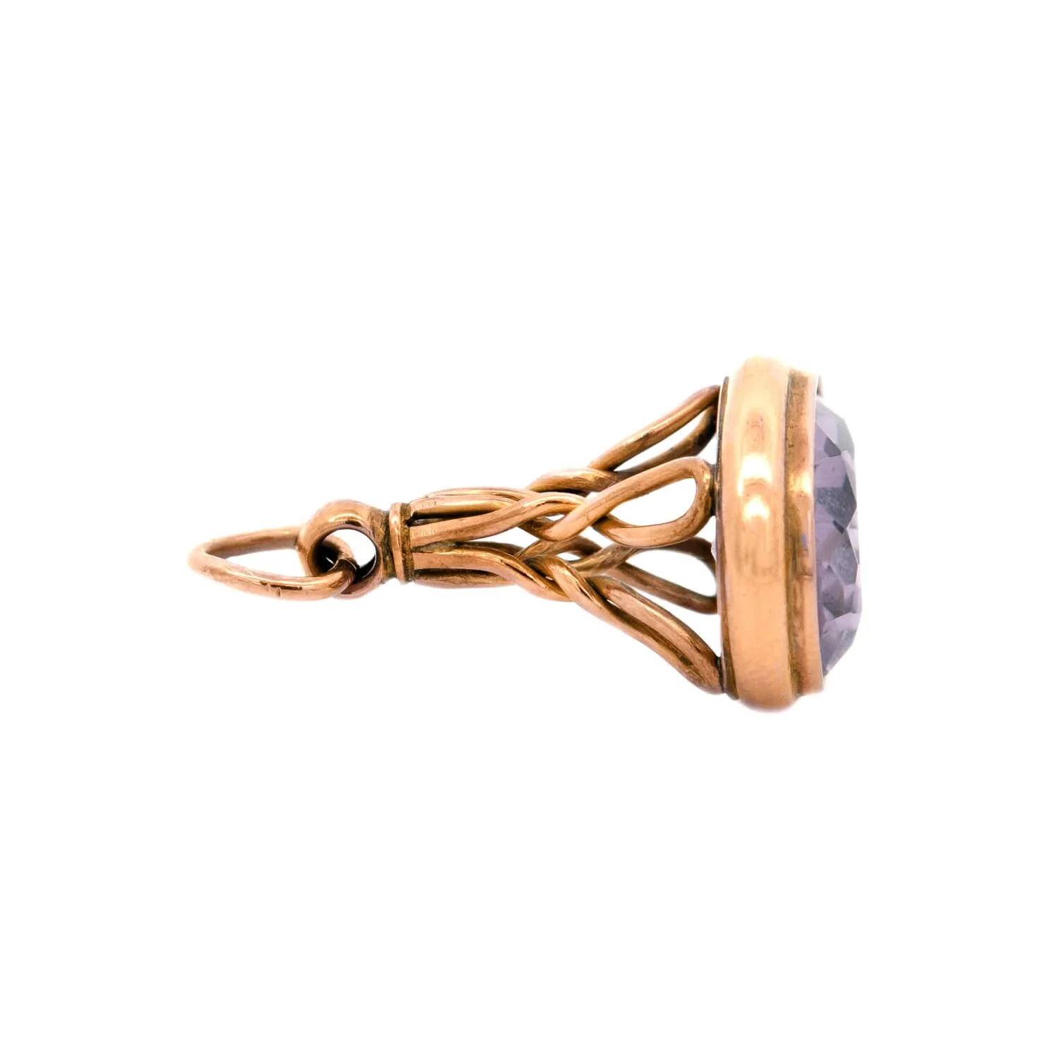 Victorian English 9k Amethyst Fob - Image 2