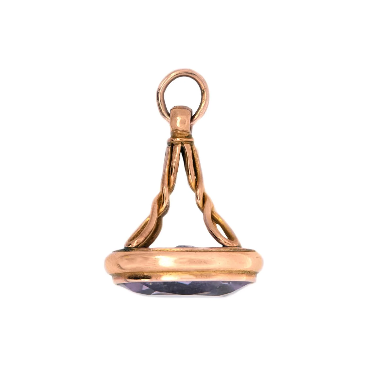 Victorian English 9k Amethyst Fob - Image 3