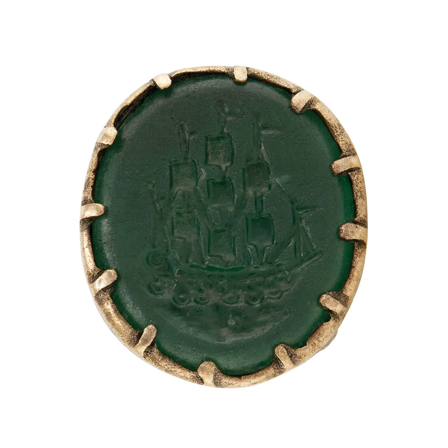 Victorian English Pinchbeck Chalcedony Intaglio Fob/Pendant - Image 2