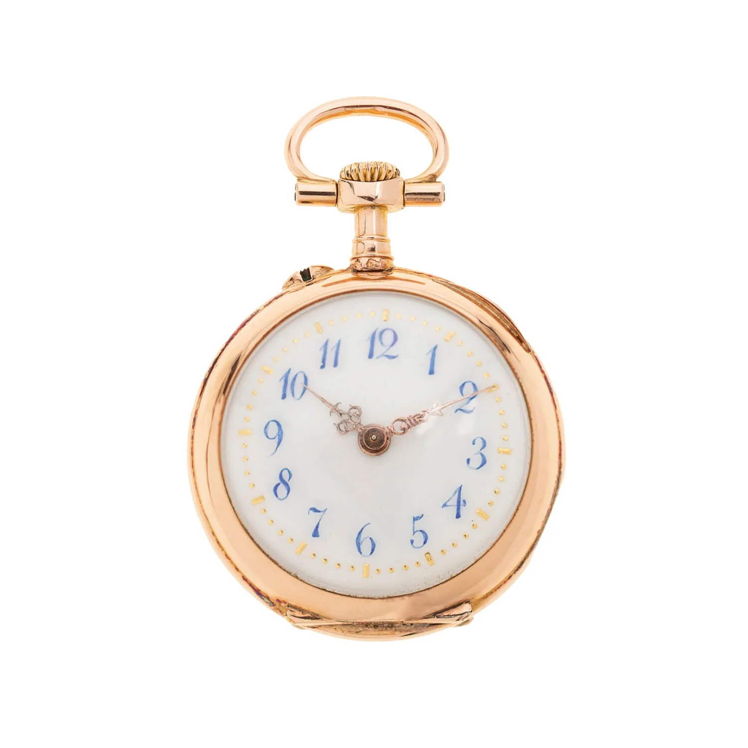 Victorian French 18k Diamond + Enameled Pocket Watch - Image 2