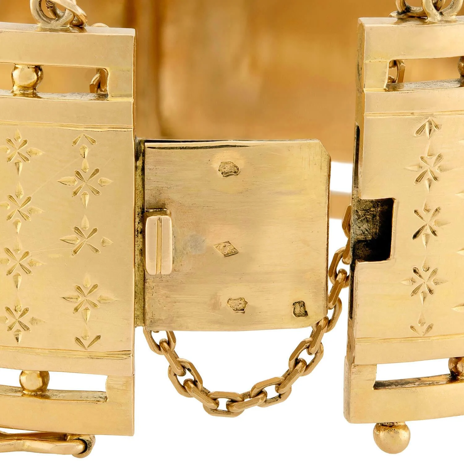 Victorian French 18k Pearl Hinged Cuff Bracelet - Image 6